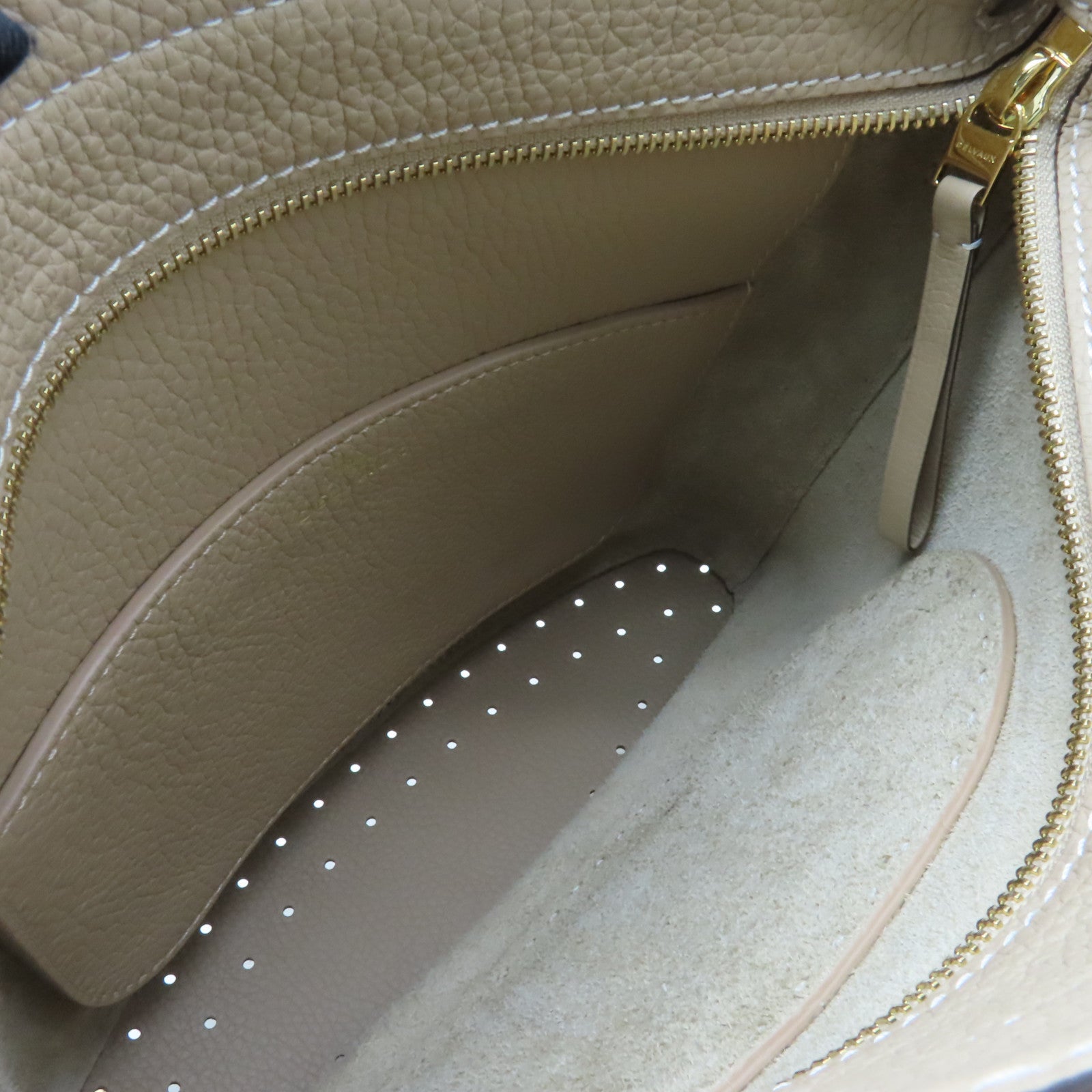 Delvaux 【激減優惠】牛皮皮革Pin Daily金扣肩背袋米色