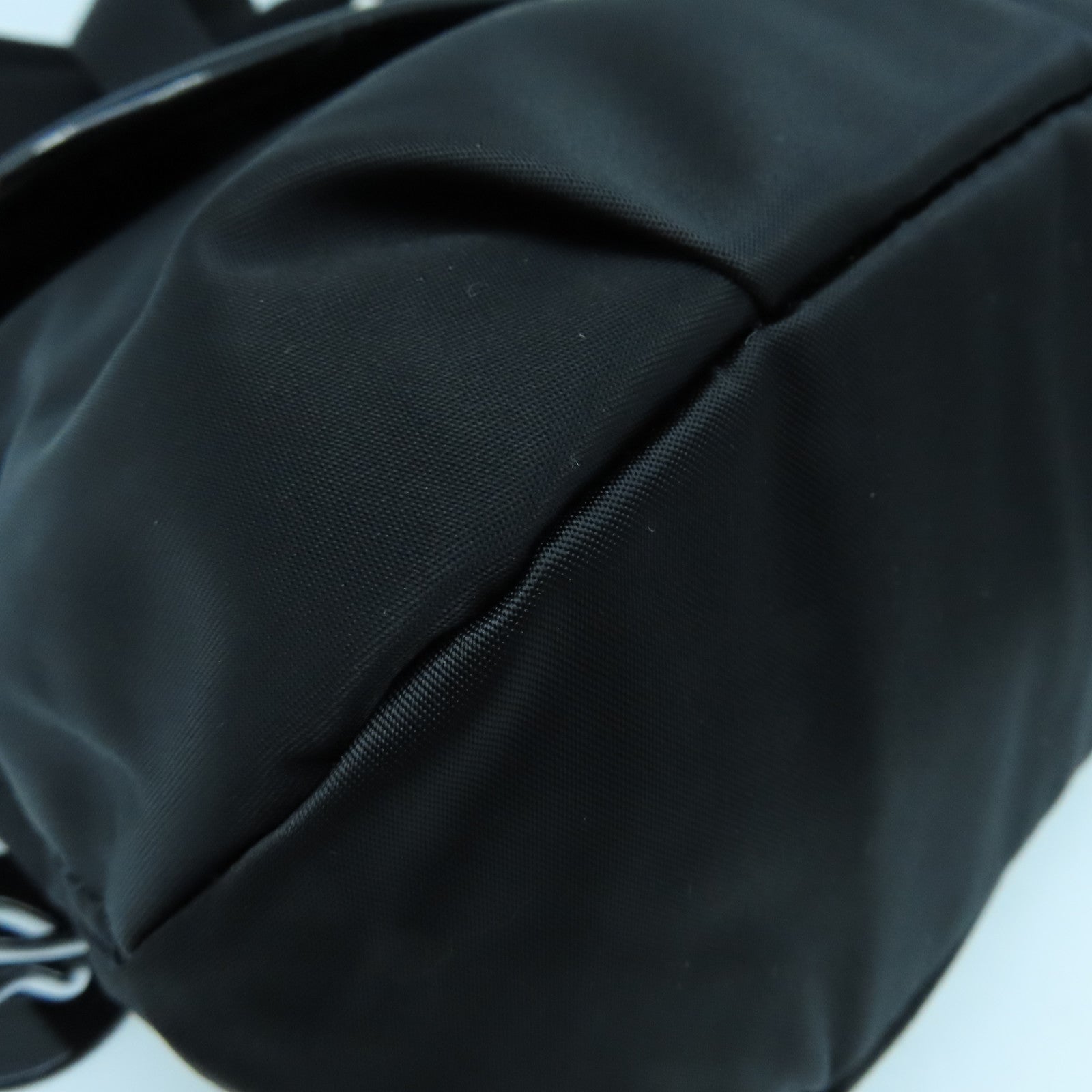 agnes b. 尼龍Shoulder Bag銀扣肩背袋黑色/紅色