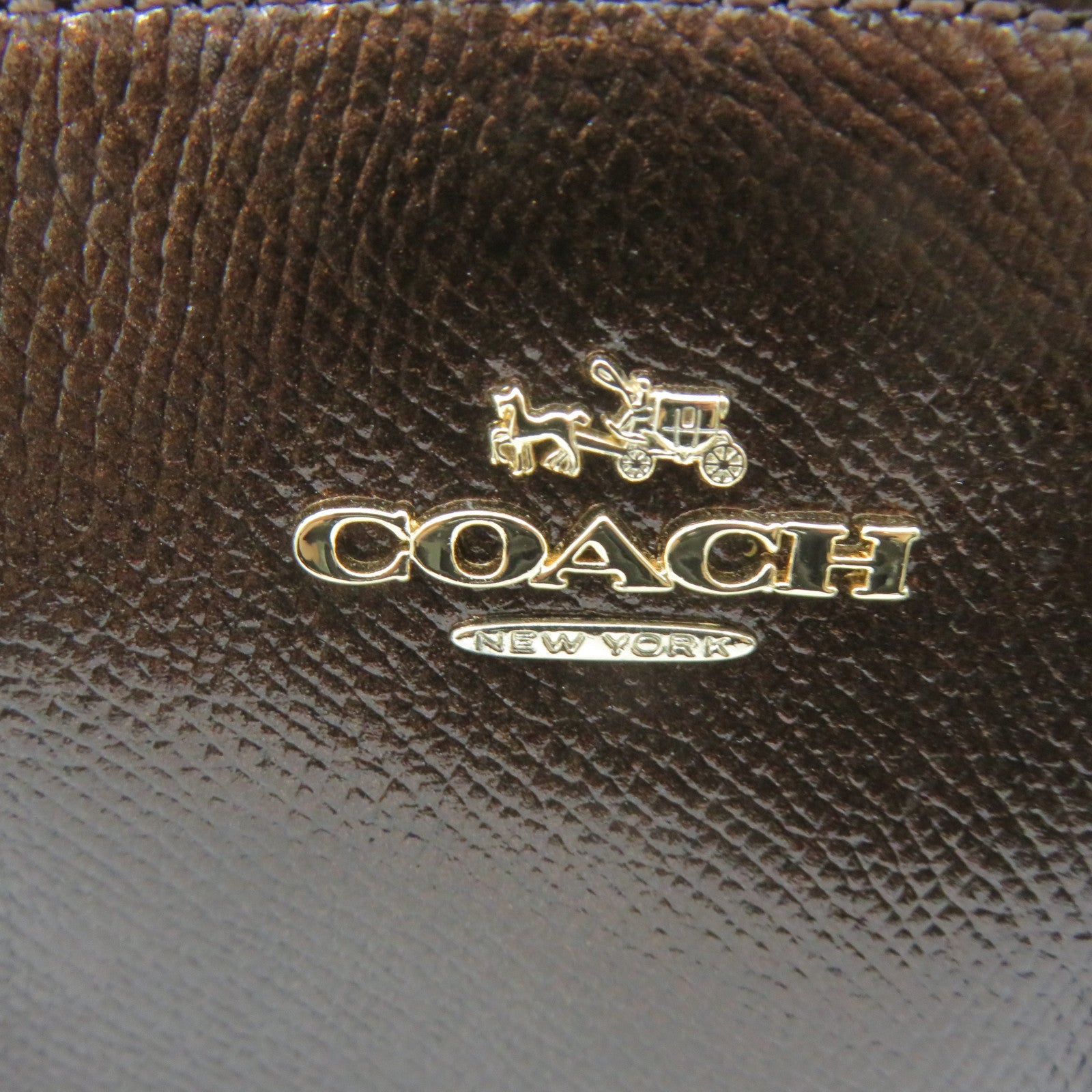 COACH Cowhide Leather 2Way Shoulder Bag Handle Shoulder Bag Brown