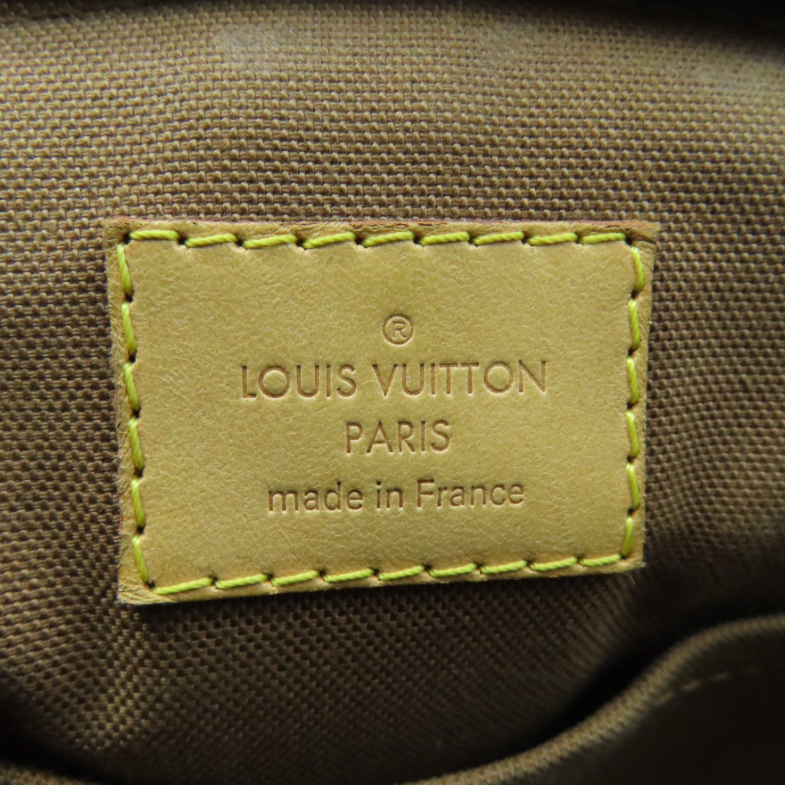 LOUIS VUITTON Monogram Tivoli PM Gold Buckle Handle Bag Brown
