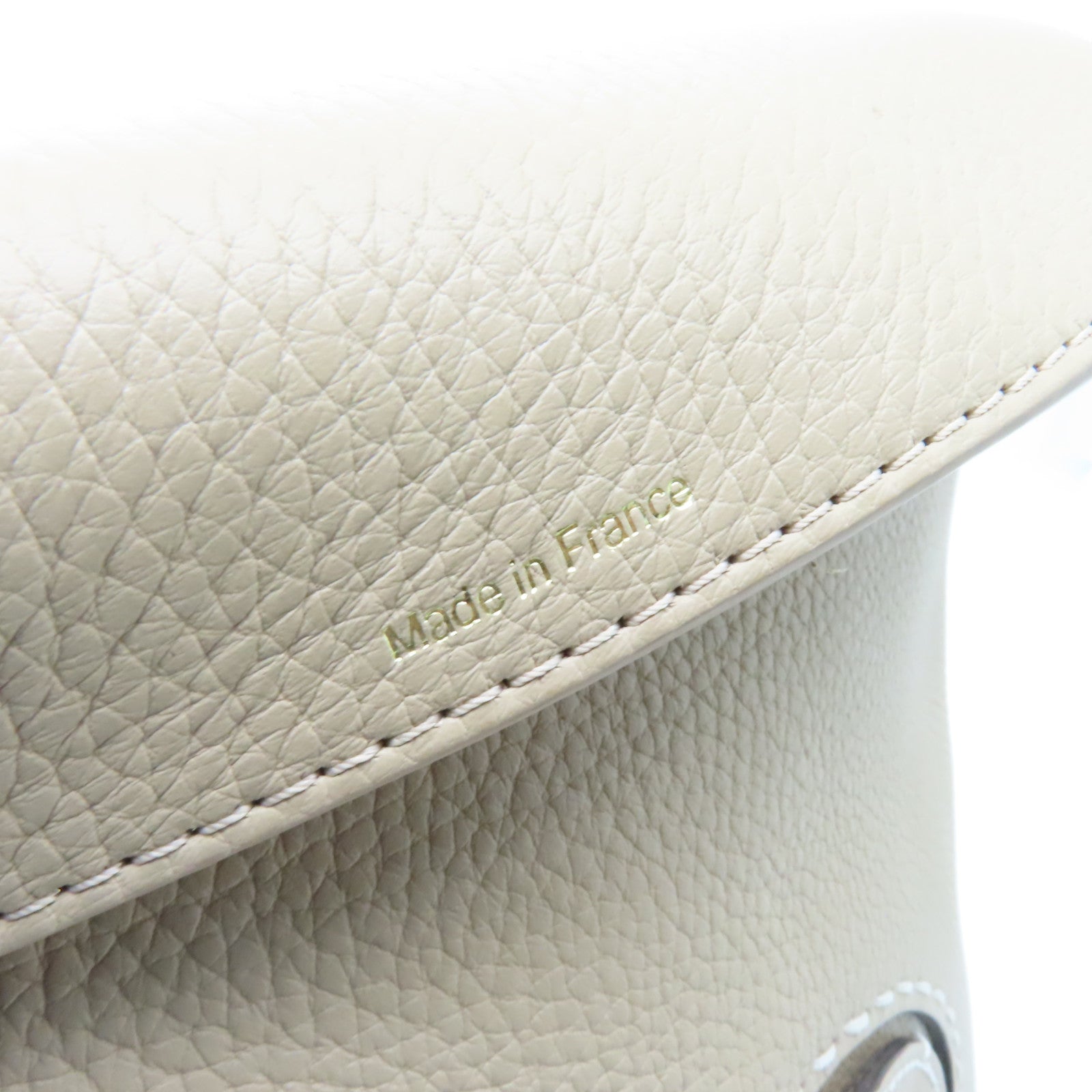 Delvaux 【激減優惠】牛皮皮革Pin Daily金扣肩背袋米色