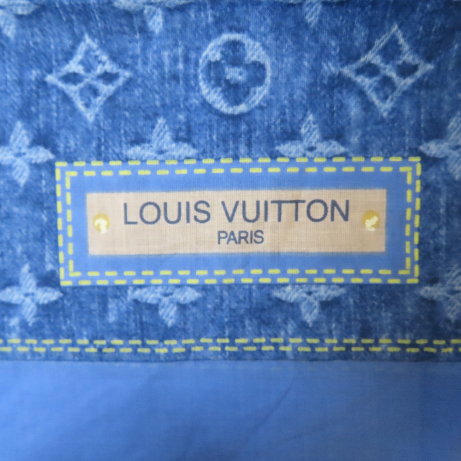 LOUIS VUITTON 棉質Monogram Denim Pattern Scarf絲巾藍色