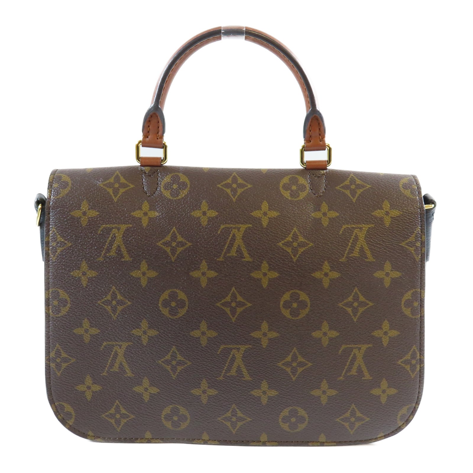 LOUIS VUITTON Monogram Vaugirard金扣手挽肩背兩用袋啡色/黑色