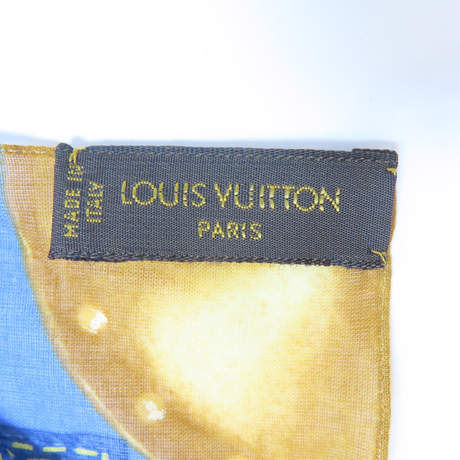 LOUIS VUITTON 棉質Monogram Denim Pattern Scarf絲巾藍色