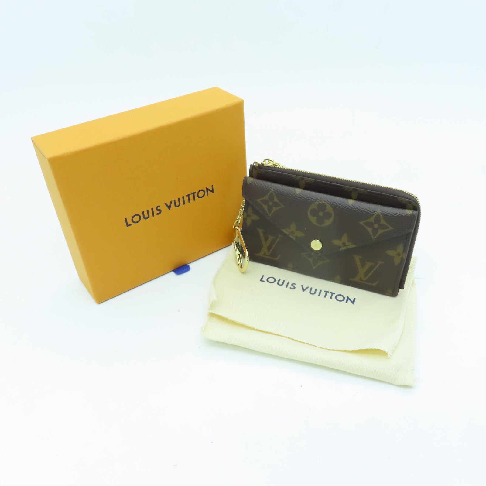 LOUIS VUITTON Monogram Recto Verso金扣卡片套啡色