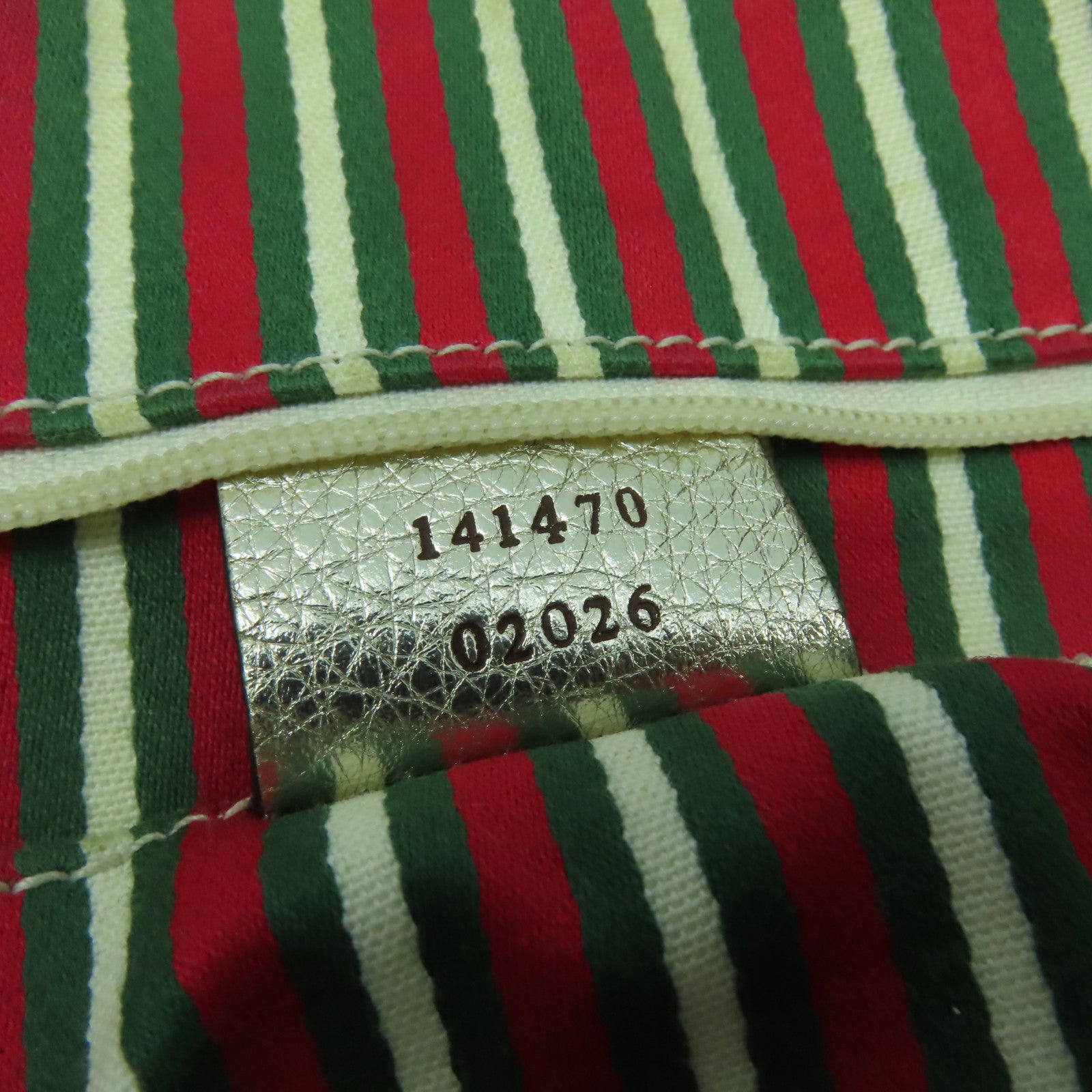 GUCCI 【激減優惠】帆布Hand Bag金扣手挽袋銀色/米色