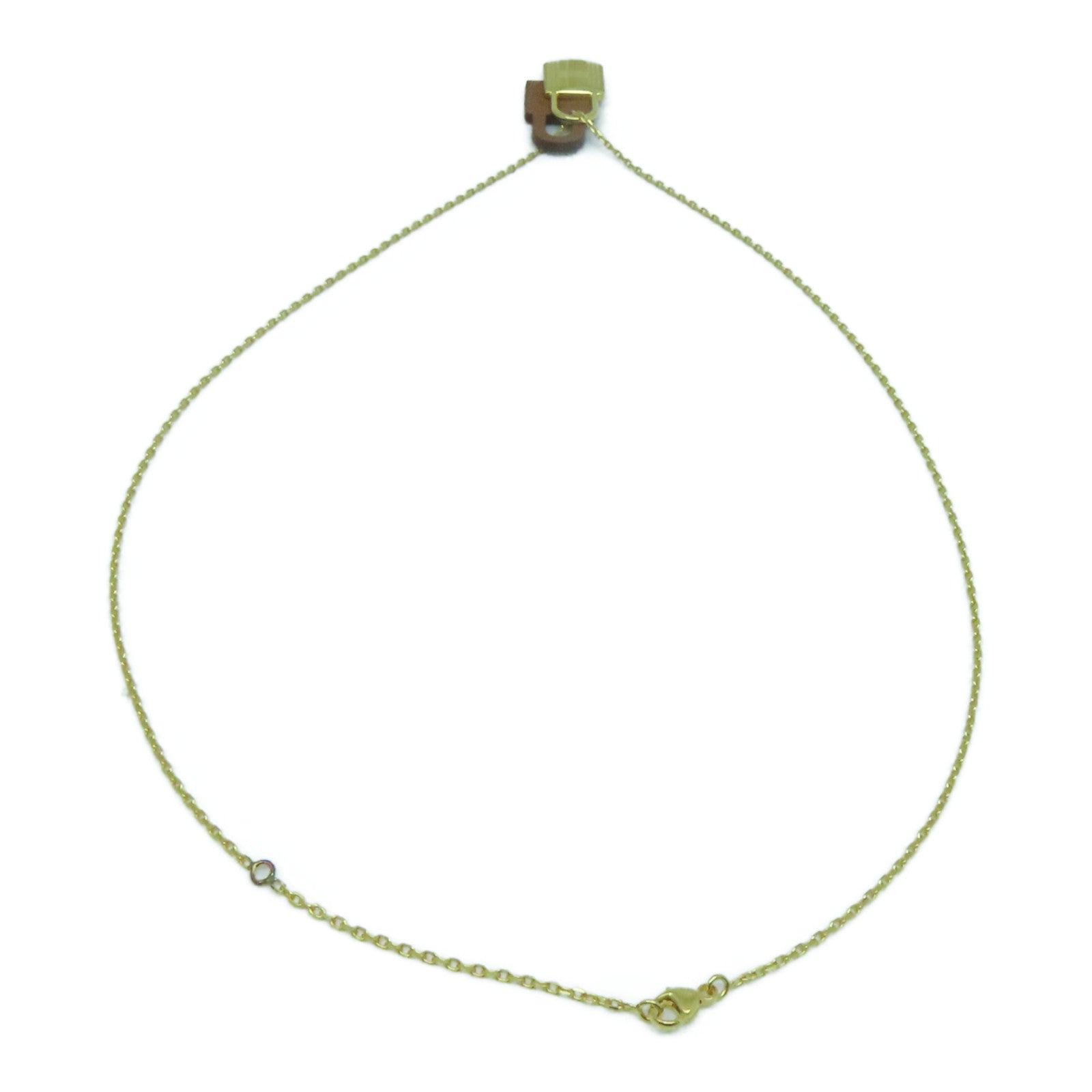 HERMES 金屬/Swift皮革O'Kelly Necklace項鍊金色