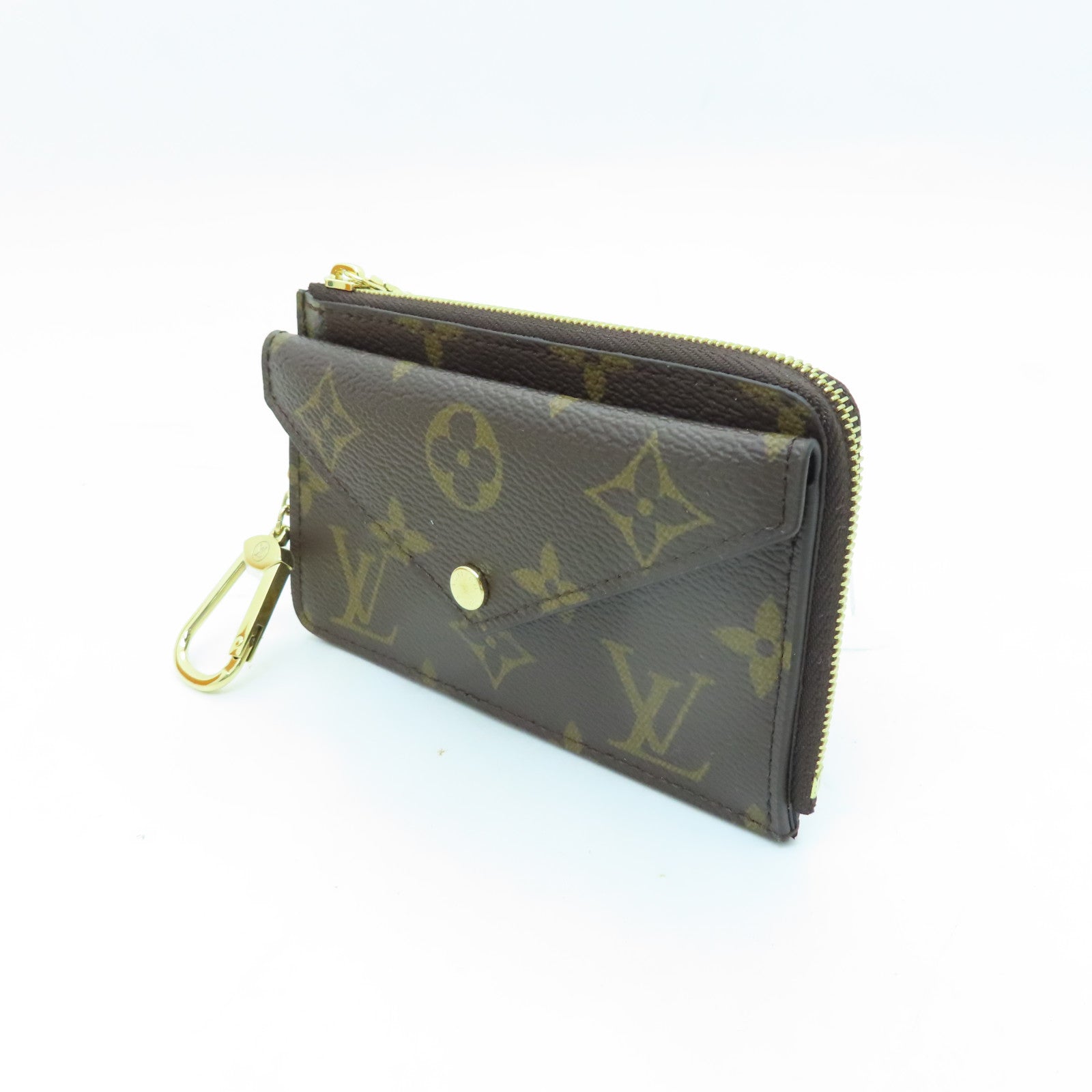 LOUIS VUITTON Monogram Recto Verso金扣卡片套啡色