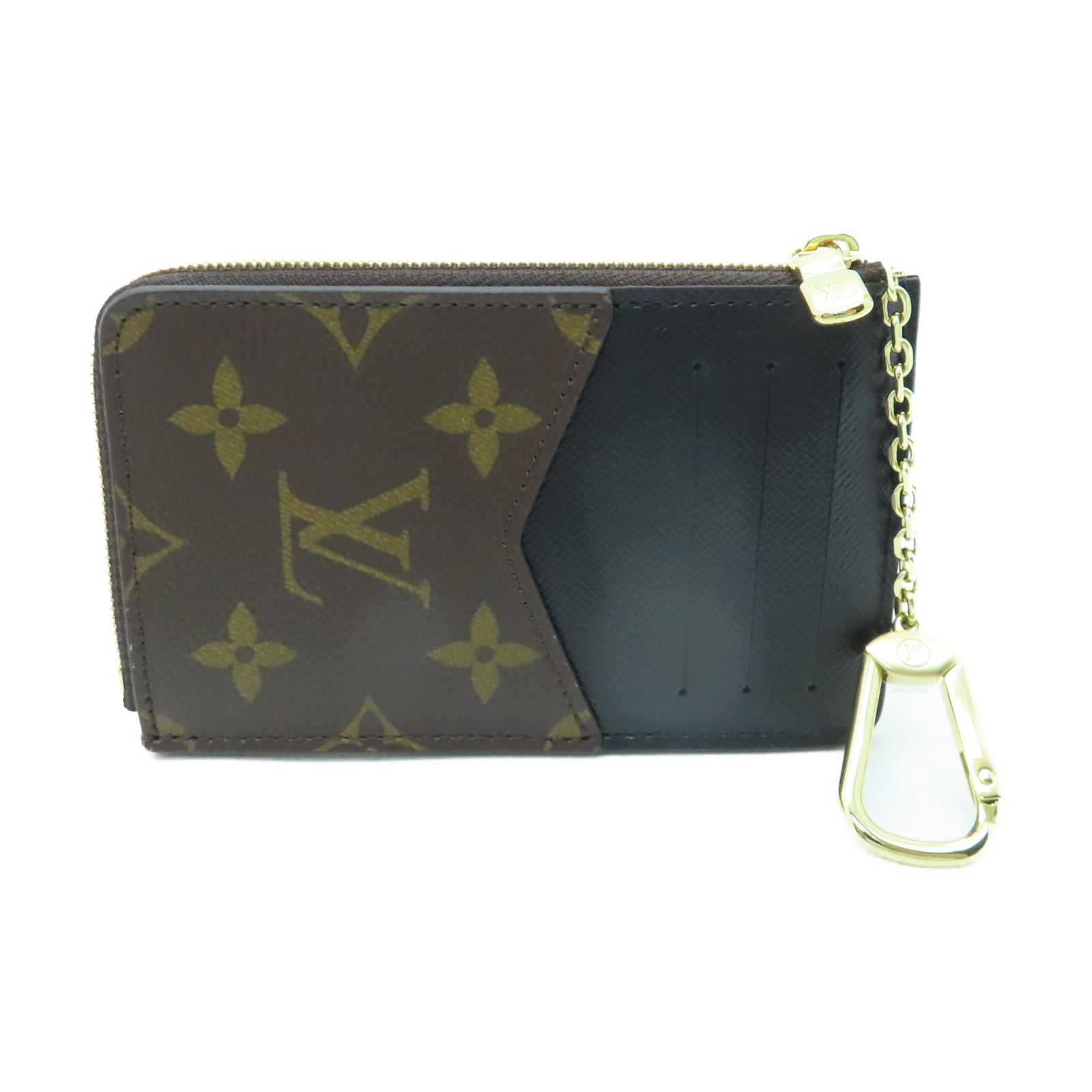 LOUIS VUITTON Monogram Recto Verso金扣卡片套啡色
