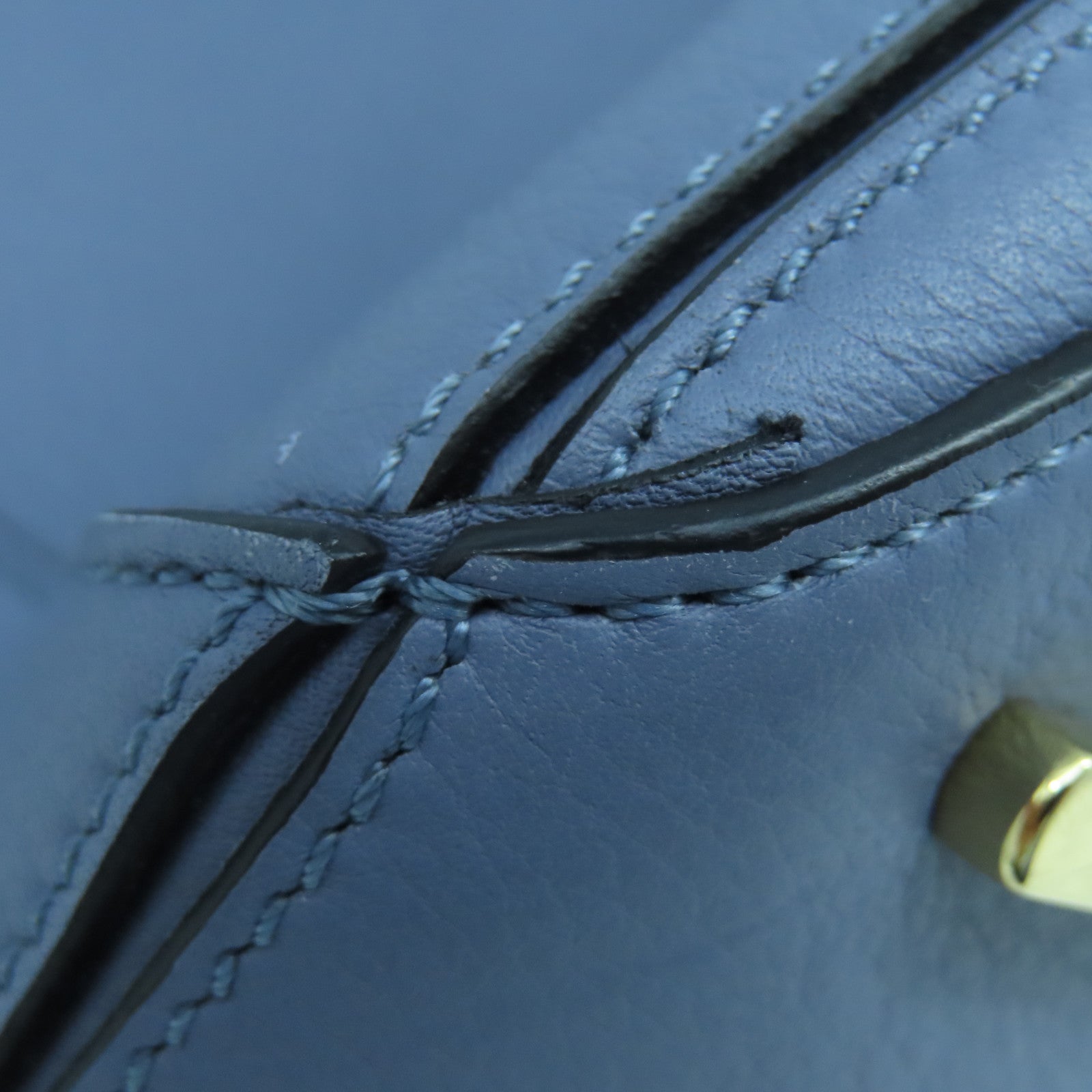 LOEWE 牛皮皮革Medium Puzzle Bag金扣手挽肩背兩用袋藍色