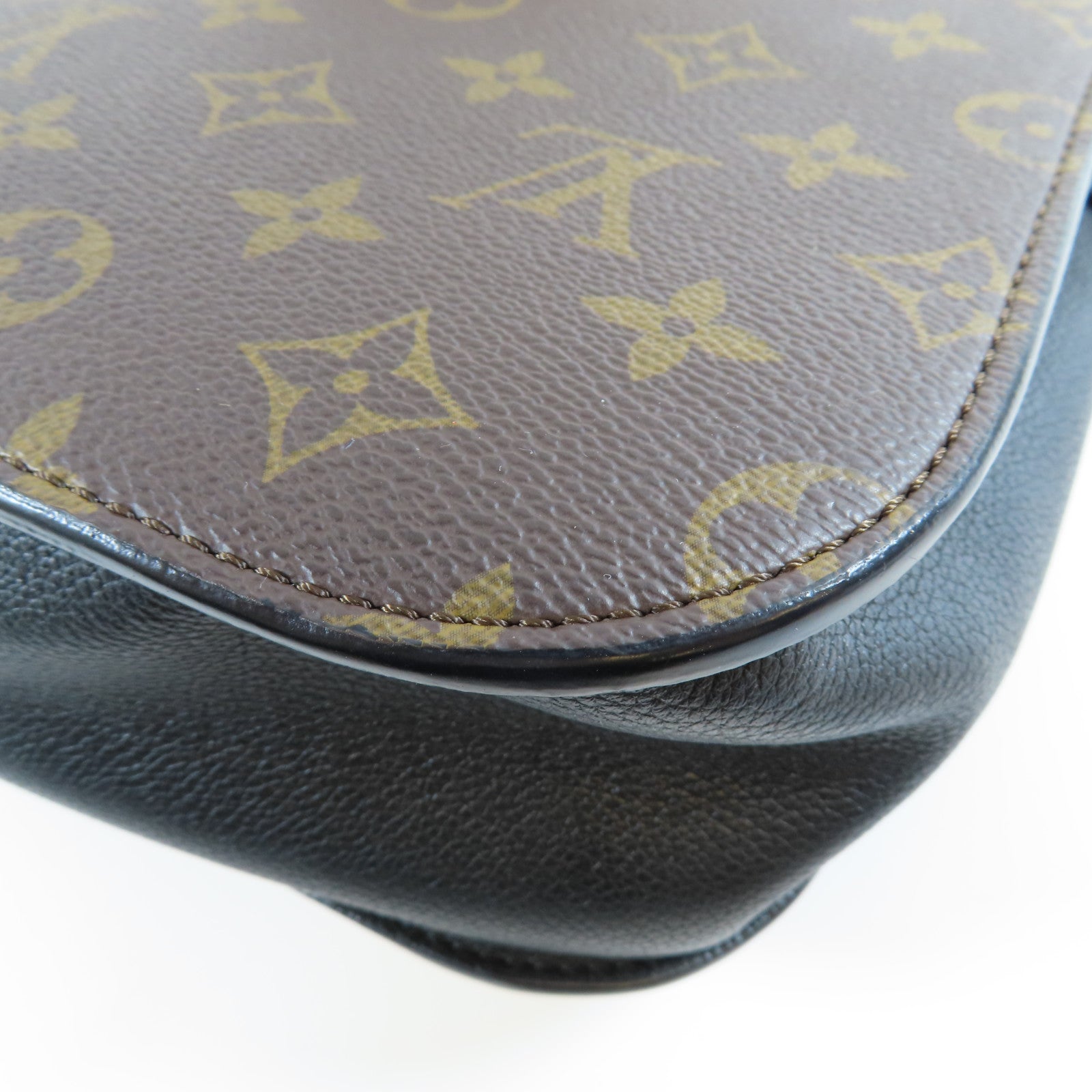 LOUIS VUITTON Monogram Vaugirard金扣手挽肩背兩用袋啡色/黑色