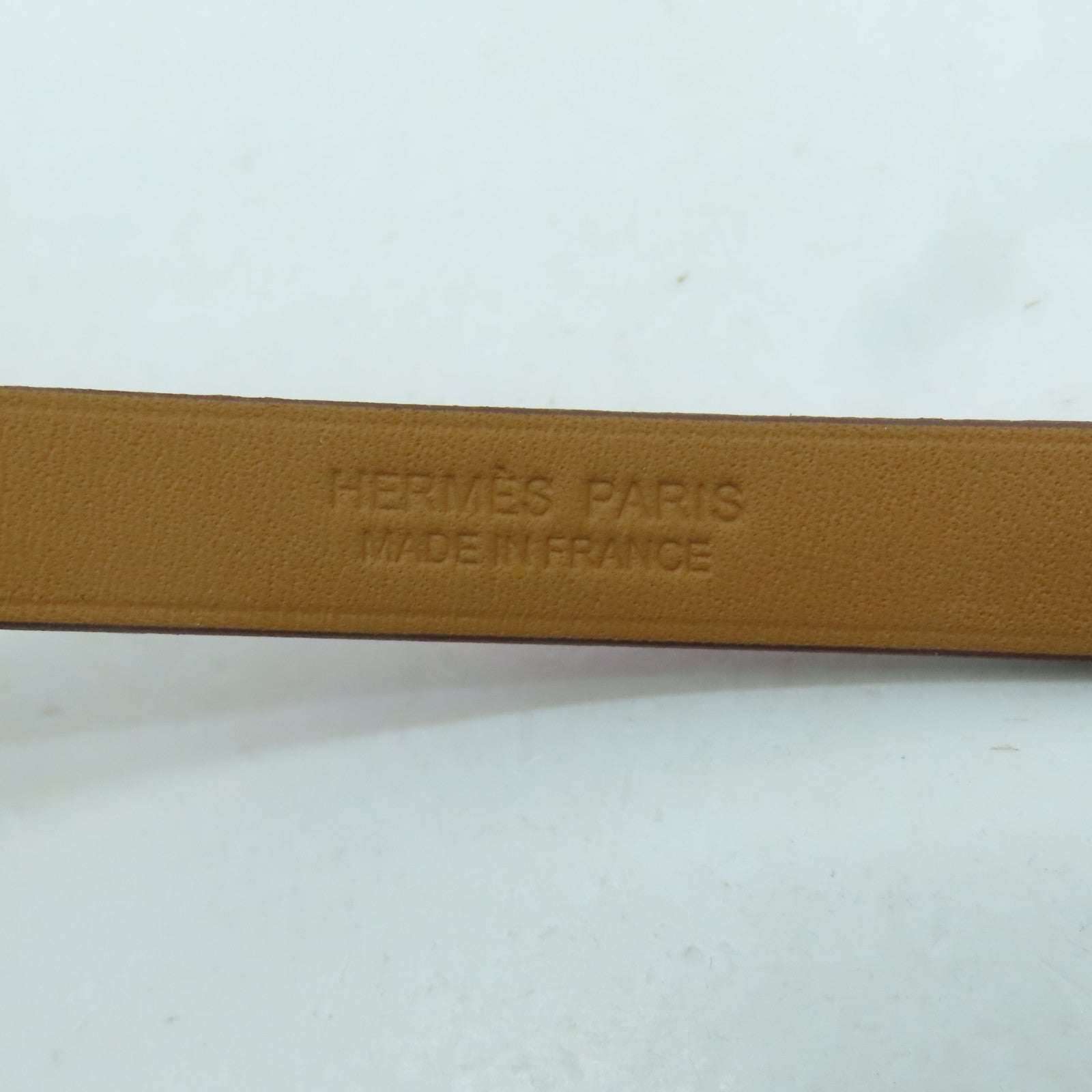 HERMES Swift皮革Kelly Bracelet金扣手鐲粉紅色