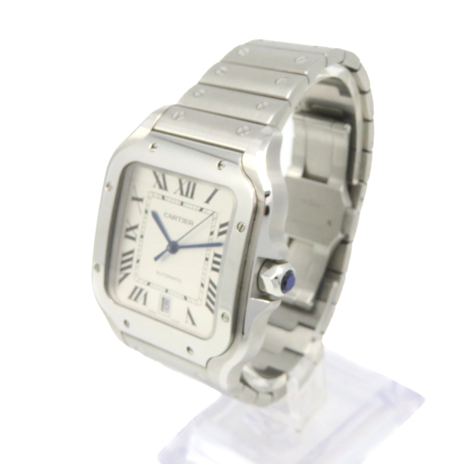 CARTIER Santos de Cartier Stainless Steel Watch Watch Automatic Movement Watch White/Silver