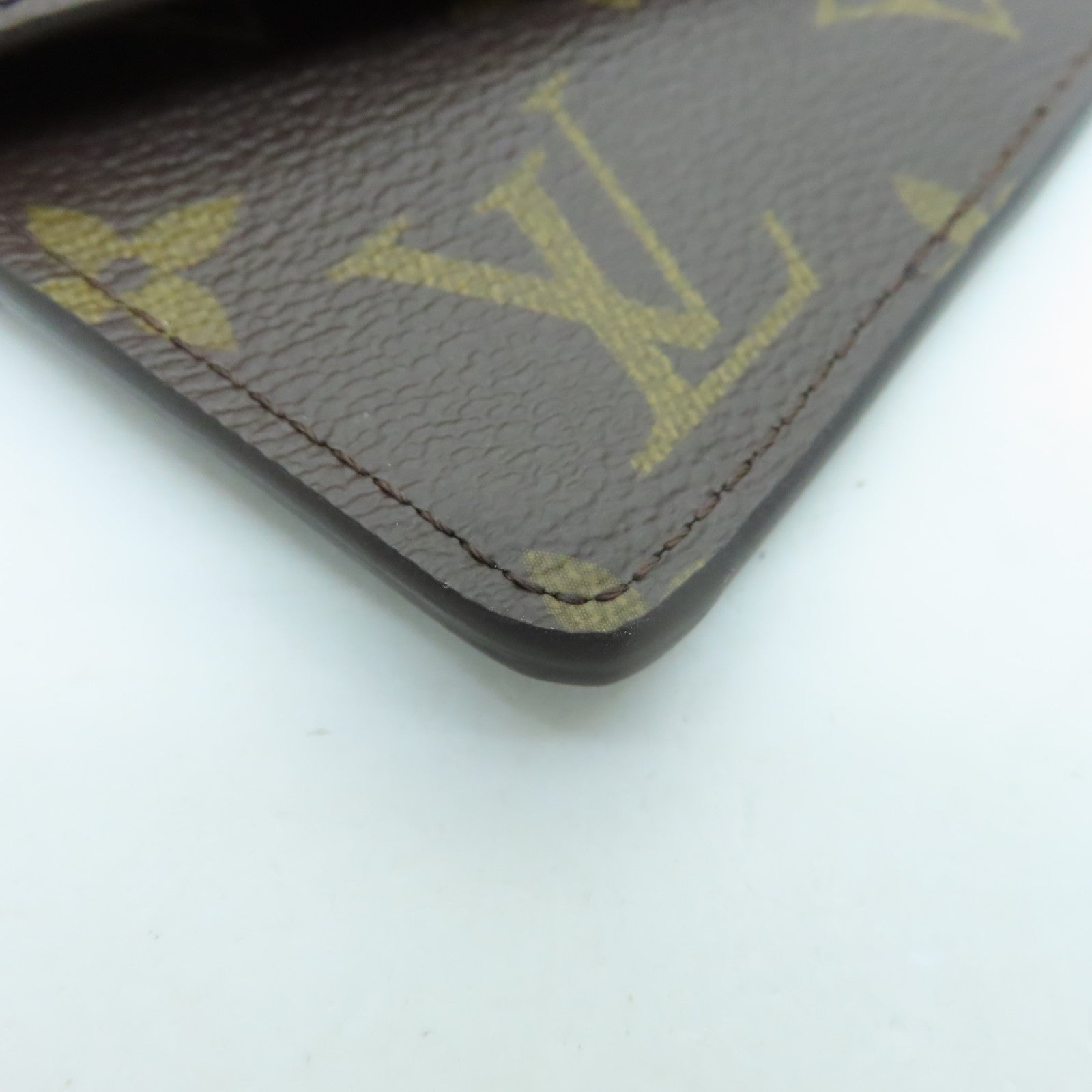 LOUIS VUITTON Monogram Recto Verso金扣卡片套啡色