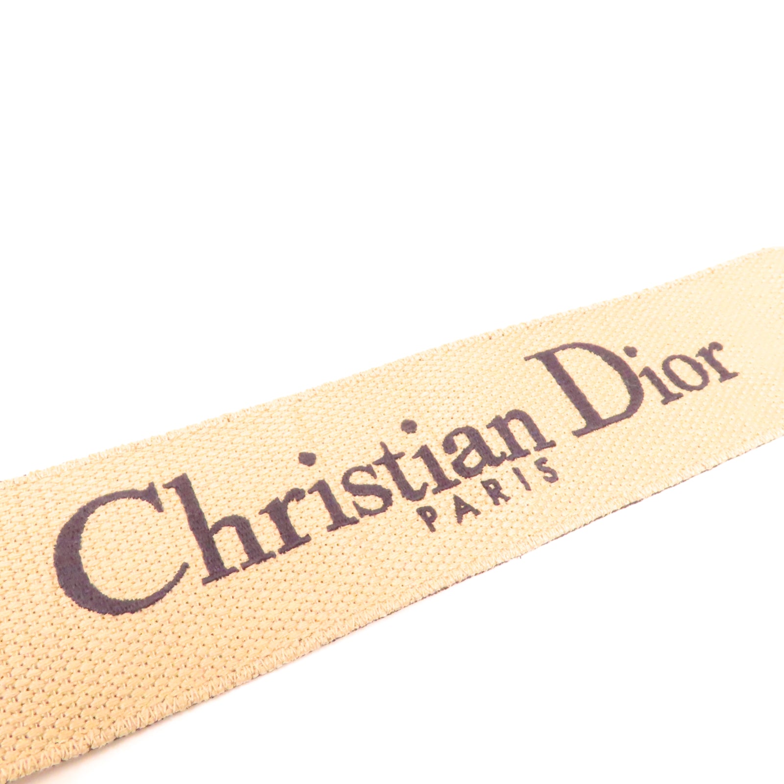 Dior 帆布Strap金扣肩背帶藍色/米色