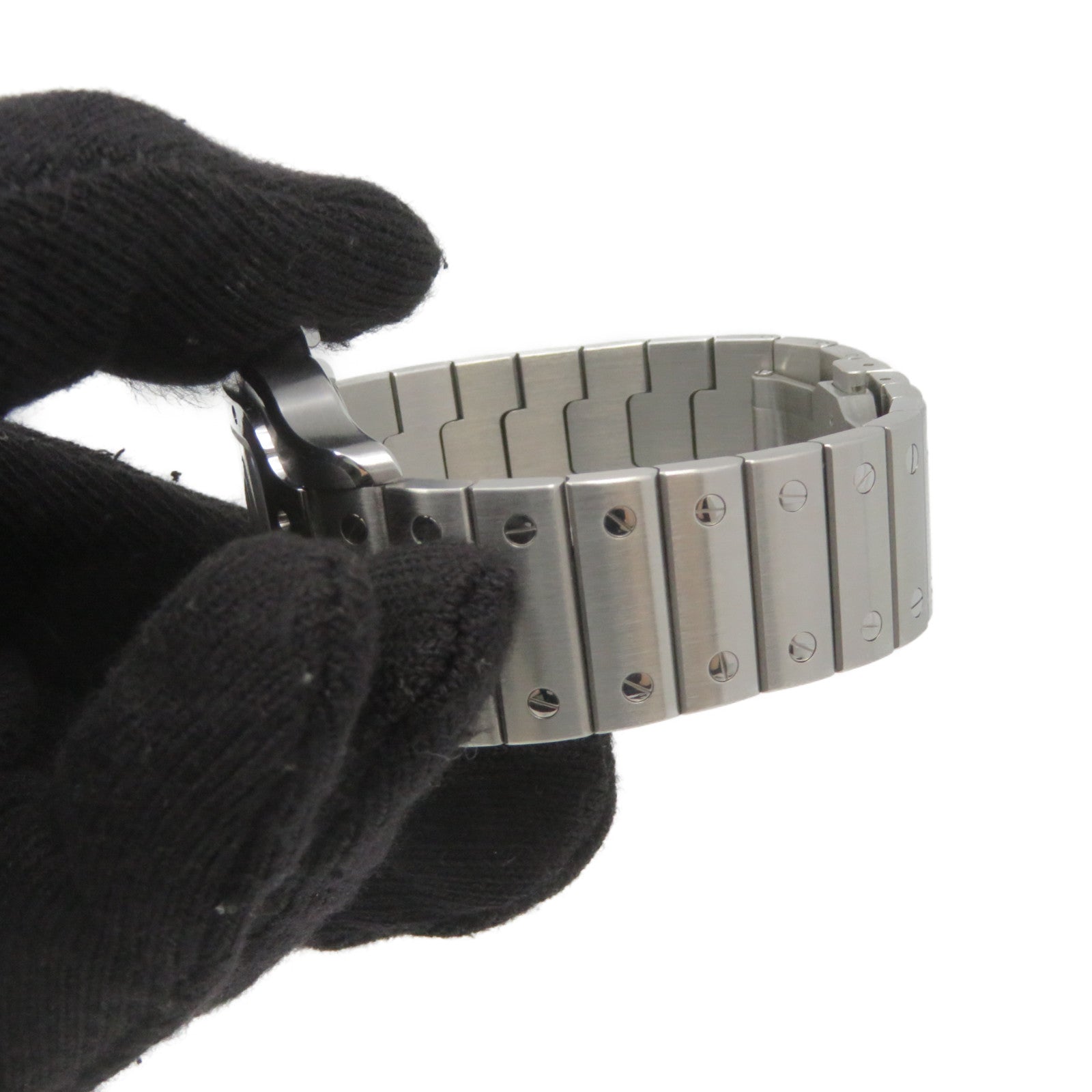 CARTIER Santos de Cartier Stainless Steel Watch Watch Automatic Movement Watch White/Silver