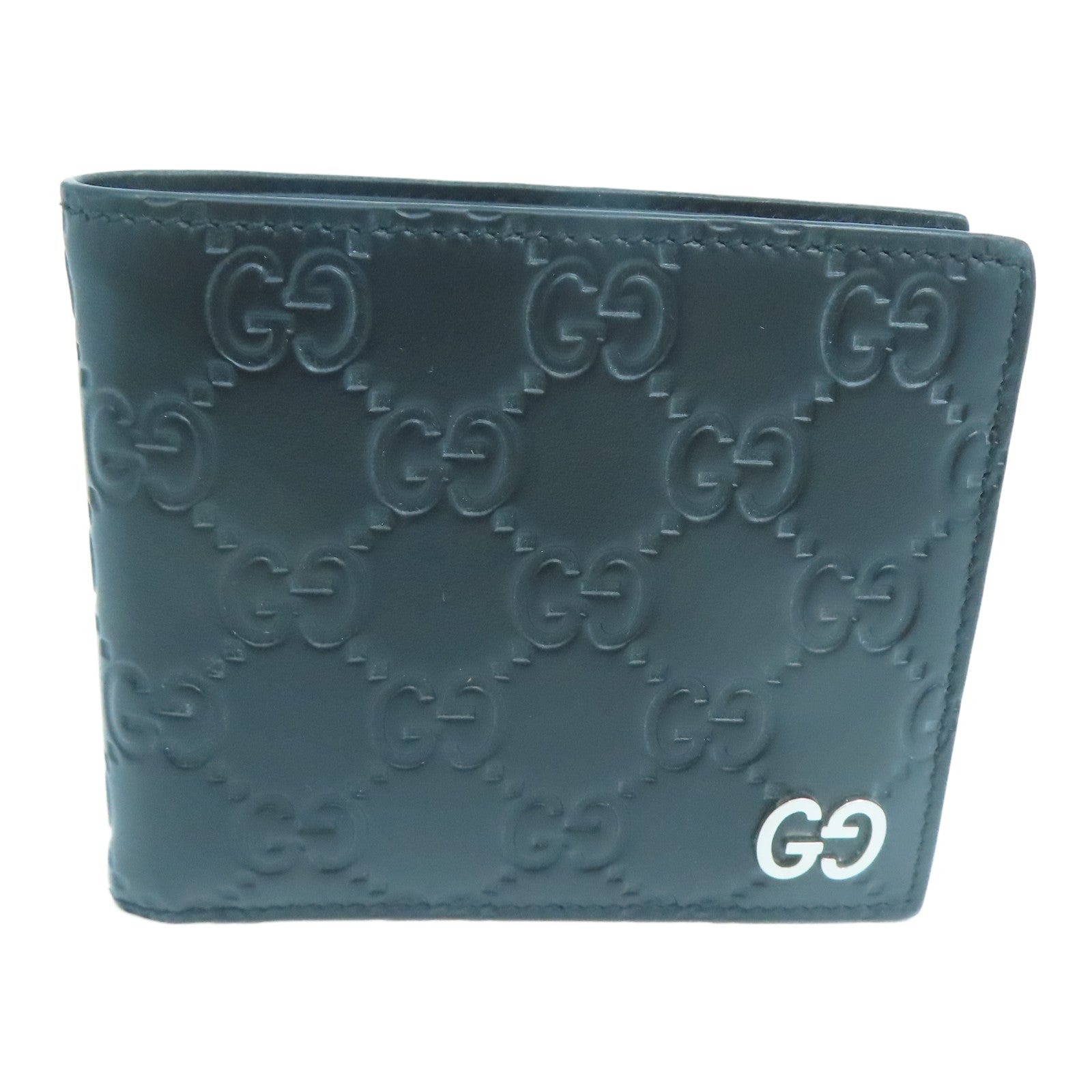 GUCCI 牛皮皮革Gucci Signature錢包黑色