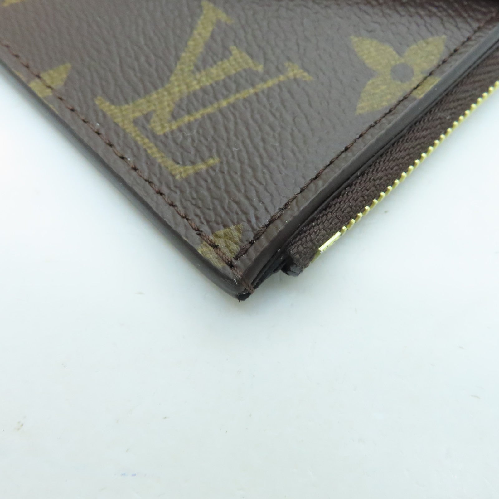 LOUIS VUITTON Monogram Recto Verso金扣卡片套啡色