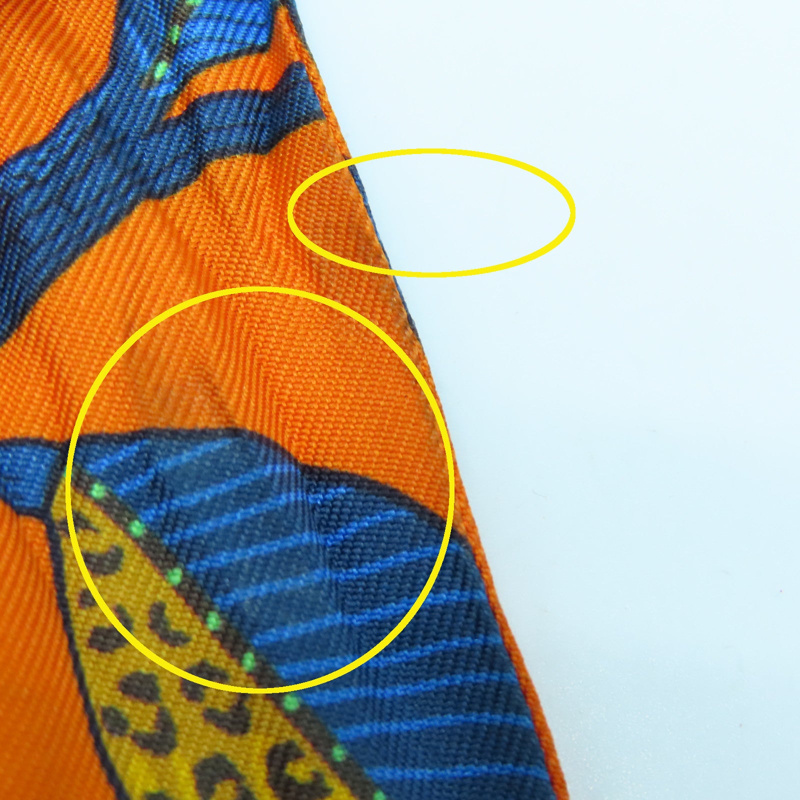 HERMES 絲質Twilly絲巾粉紅色/橙色/藍色