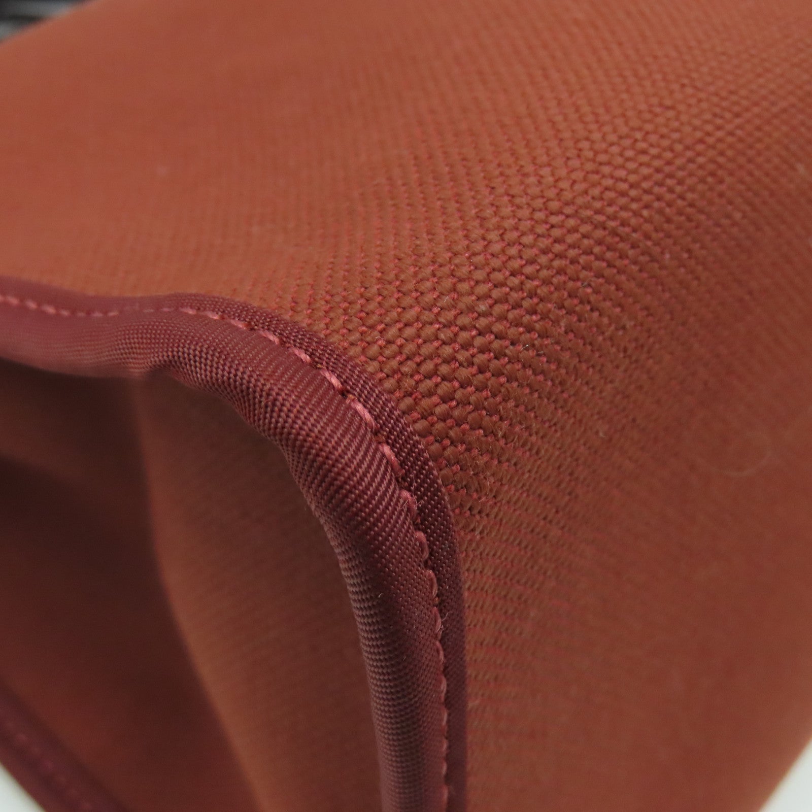 HERMES 帆布Herbag PM 2Way Shoulder Bag銀扣手挽肩背兩用袋Brique磚紅色