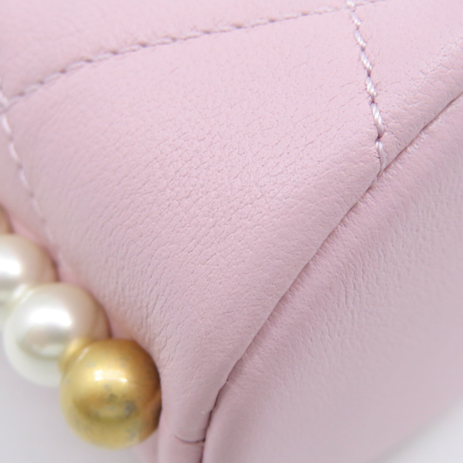 CHANEL 【激減優惠】菱格牛皮皮革Shoulder Bag肩背袋粉紅色