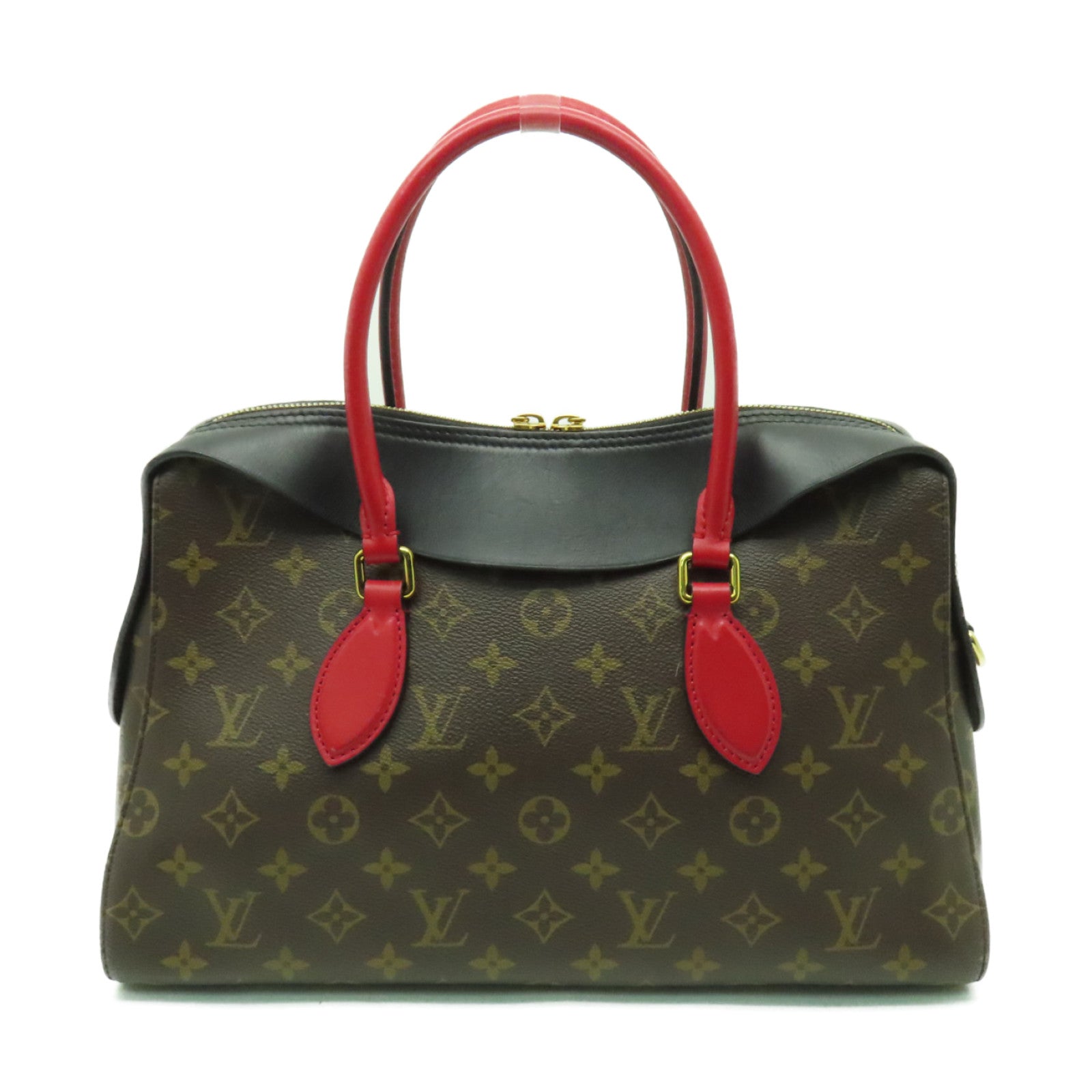 LOUIS VUITTON Monogram Tuileries金扣手挽肩背兩用袋棕色