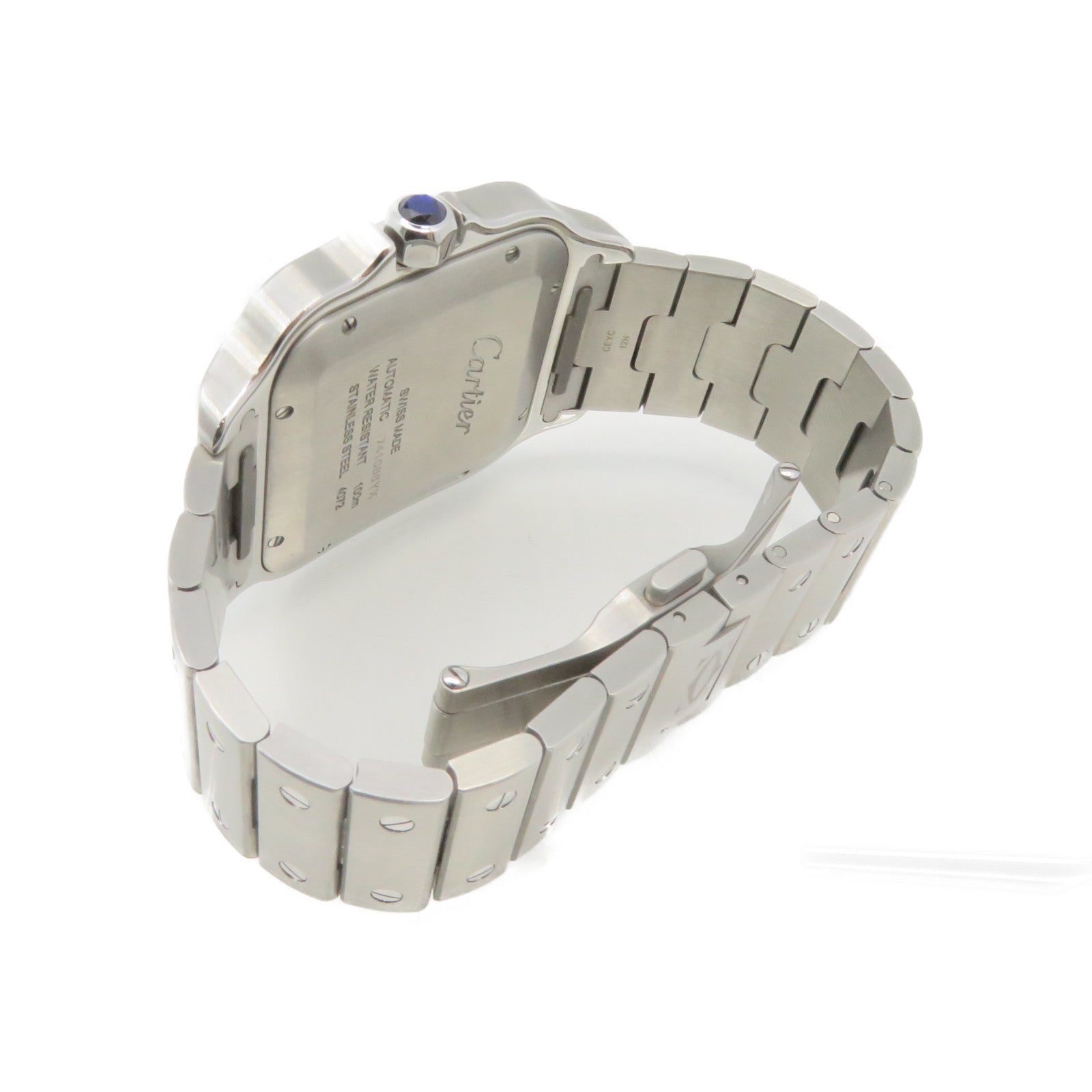 CARTIER Santos de Cartier Stainless Steel Watch Watch Automatic Movement Watch White/Silver