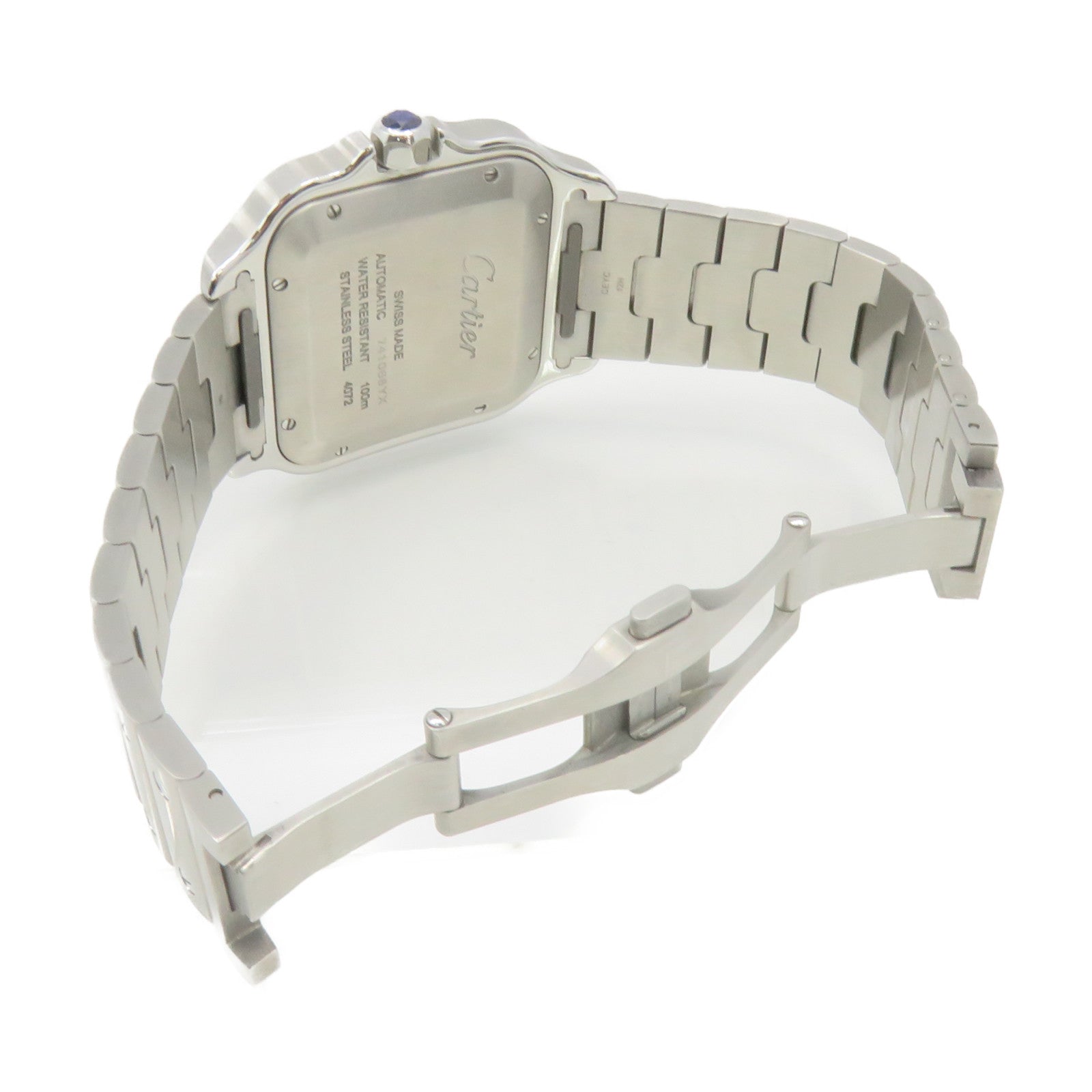 CARTIER Santos de Cartier Stainless Steel Watch Watch Automatic Movement Watch White/Silver