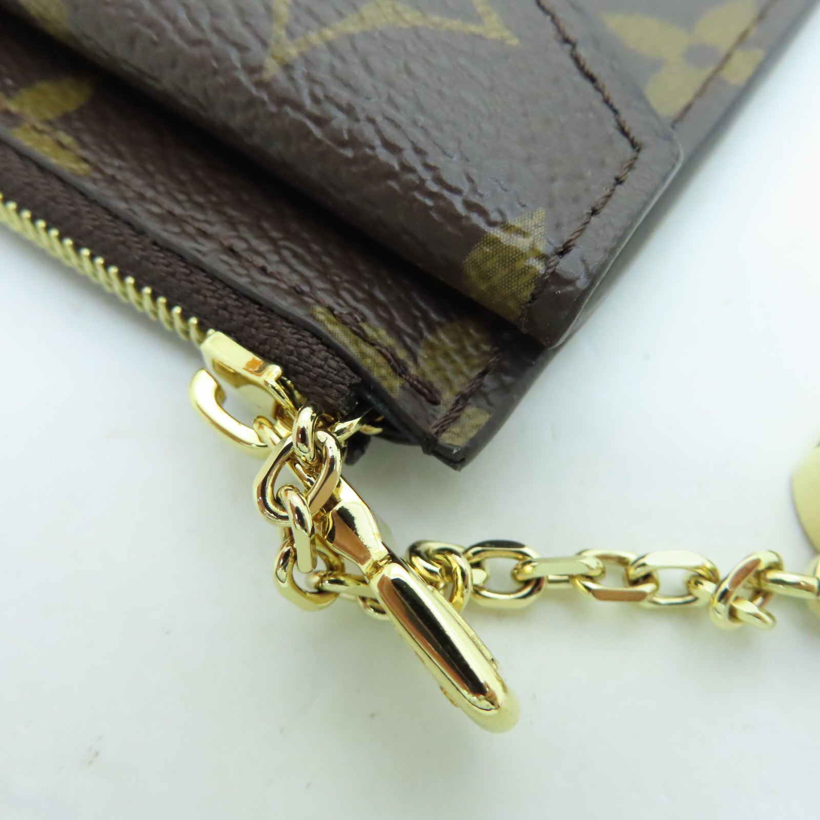 LOUIS VUITTON Monogram Recto Verso金扣卡片套啡色