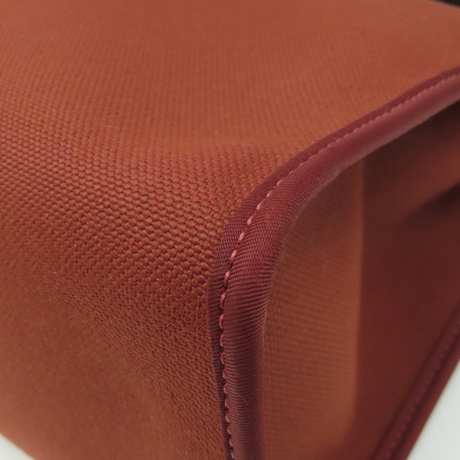 HERMES 帆布Herbag PM 2Way Shoulder Bag銀扣手挽肩背兩用袋Brique磚紅色