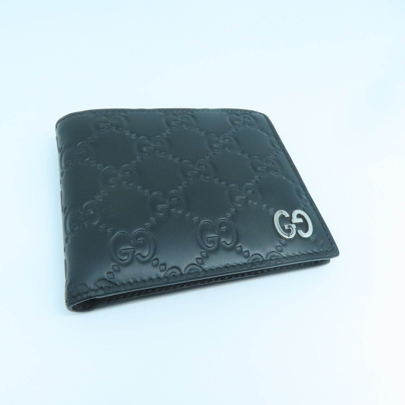 GUCCI 牛皮皮革Gucci Signature錢包黑色