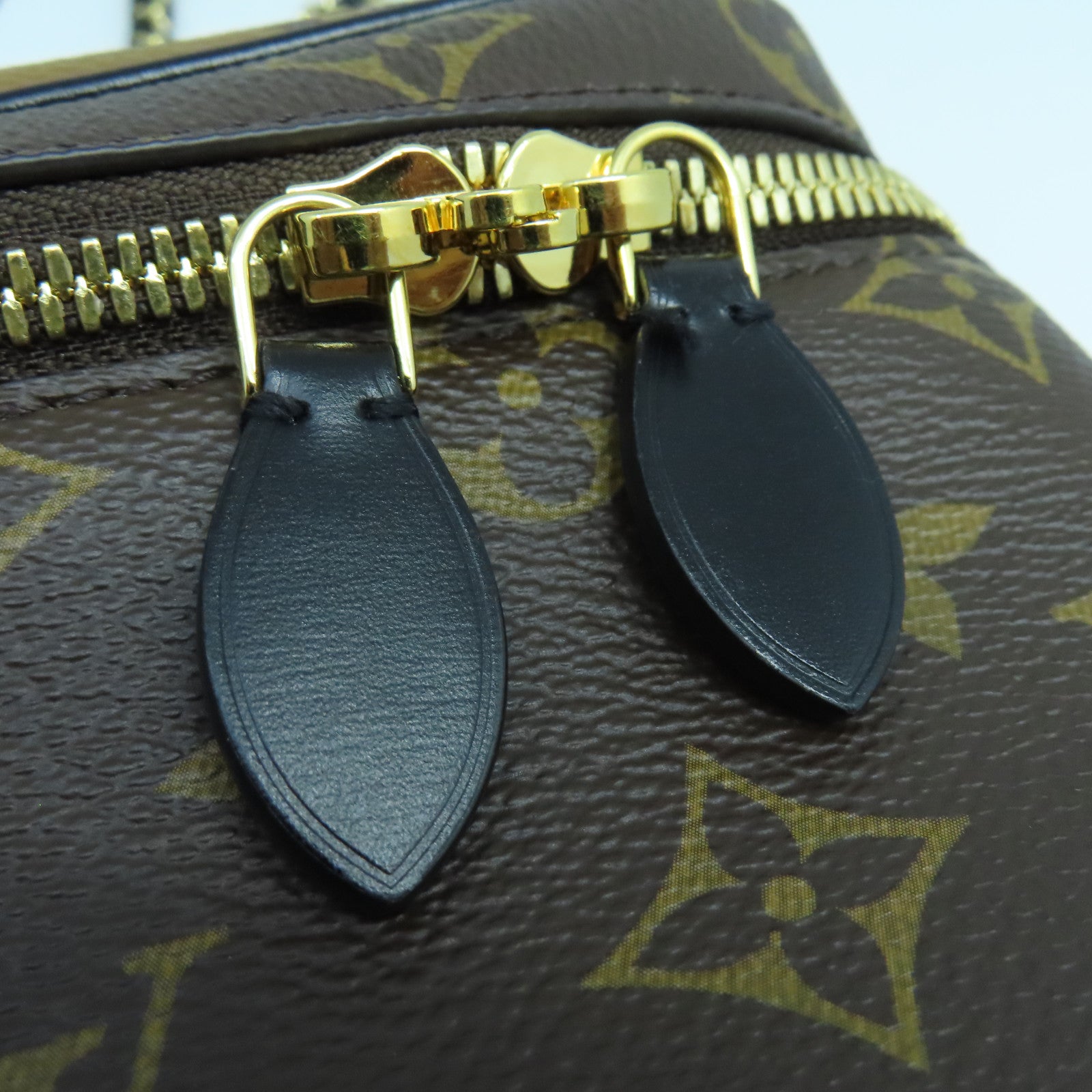 LOUIS VUITTON Monogram Vanity PM金扣手挽肩背兩用袋啡色/黑色