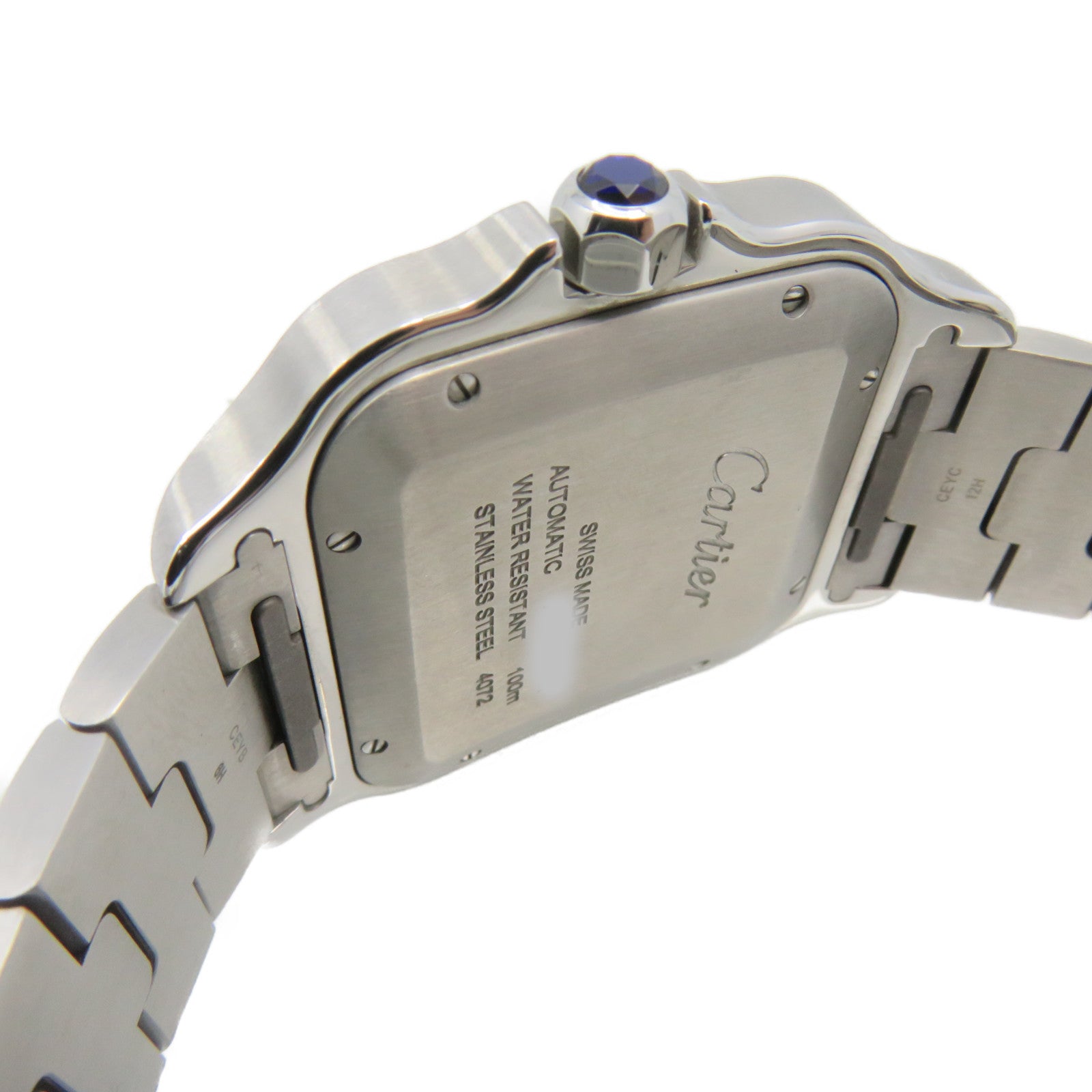 CARTIER Santos de Cartier Stainless Steel Watch Watch Automatic Movement Watch White/Silver