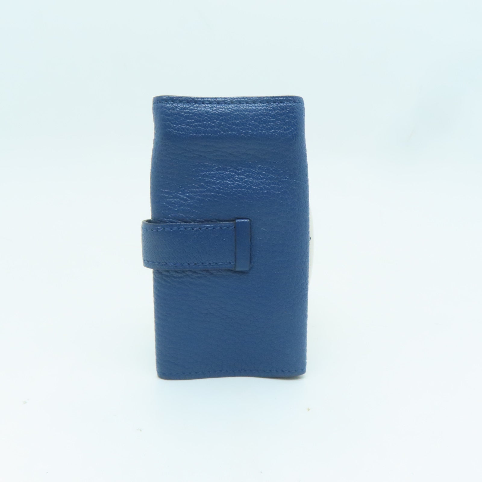 HERMES Epsom皮革key Case 4銀扣鎖匙包藍色
