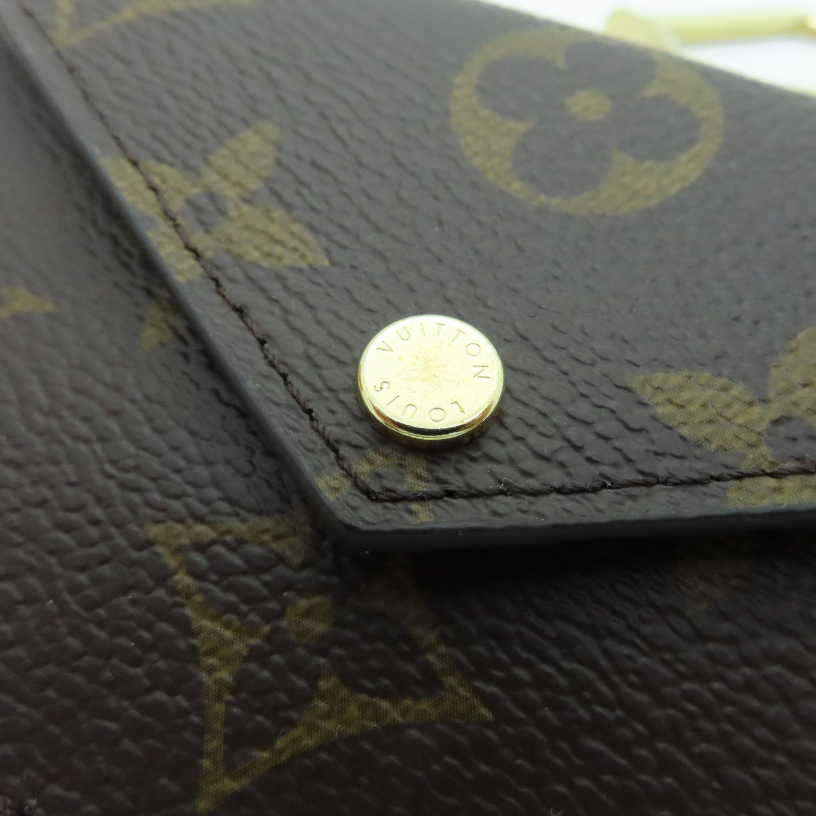 LOUIS VUITTON Monogram Recto Verso金扣卡片套啡色