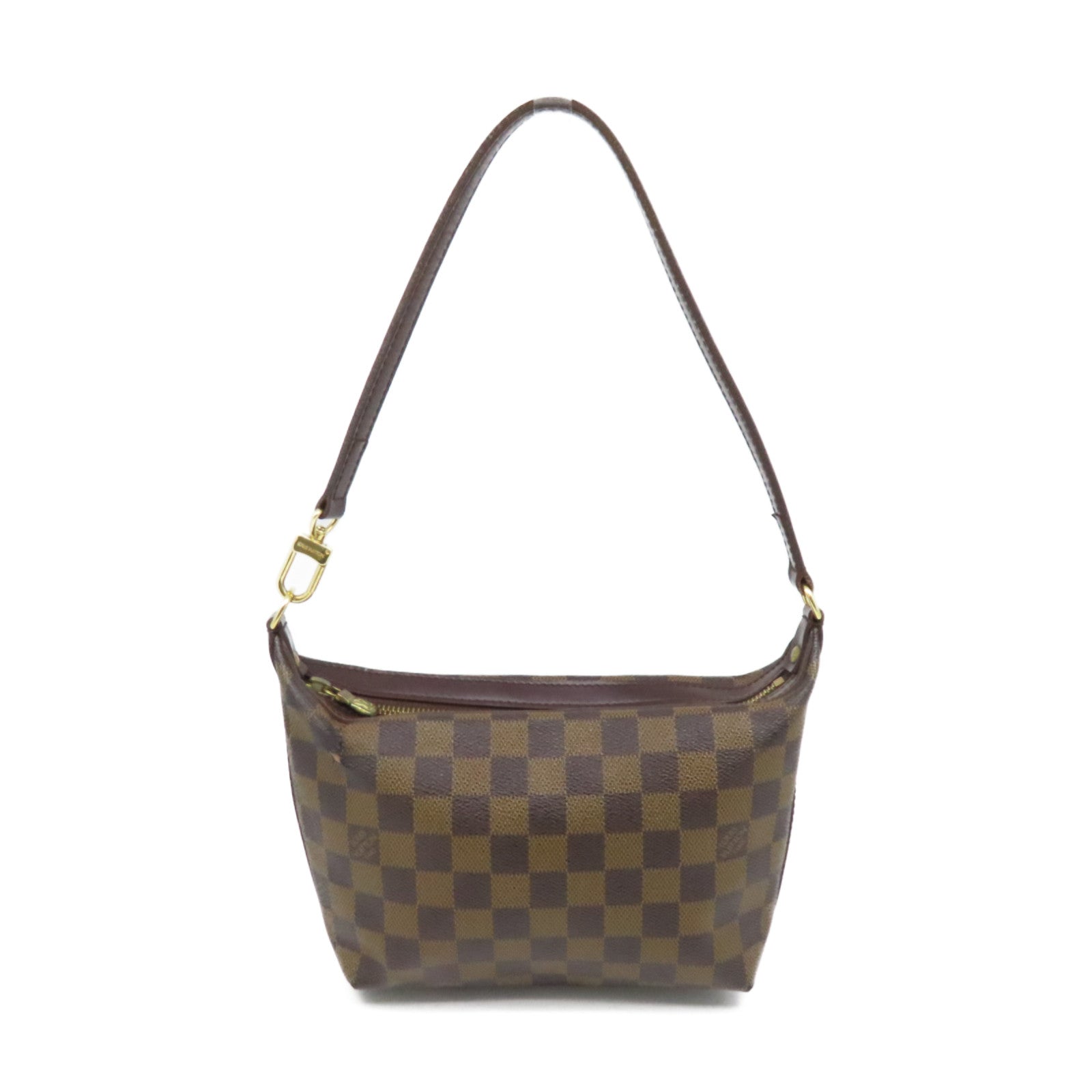 LOUIS VUITTON Damier Illovo PM金扣肩背袋啡色