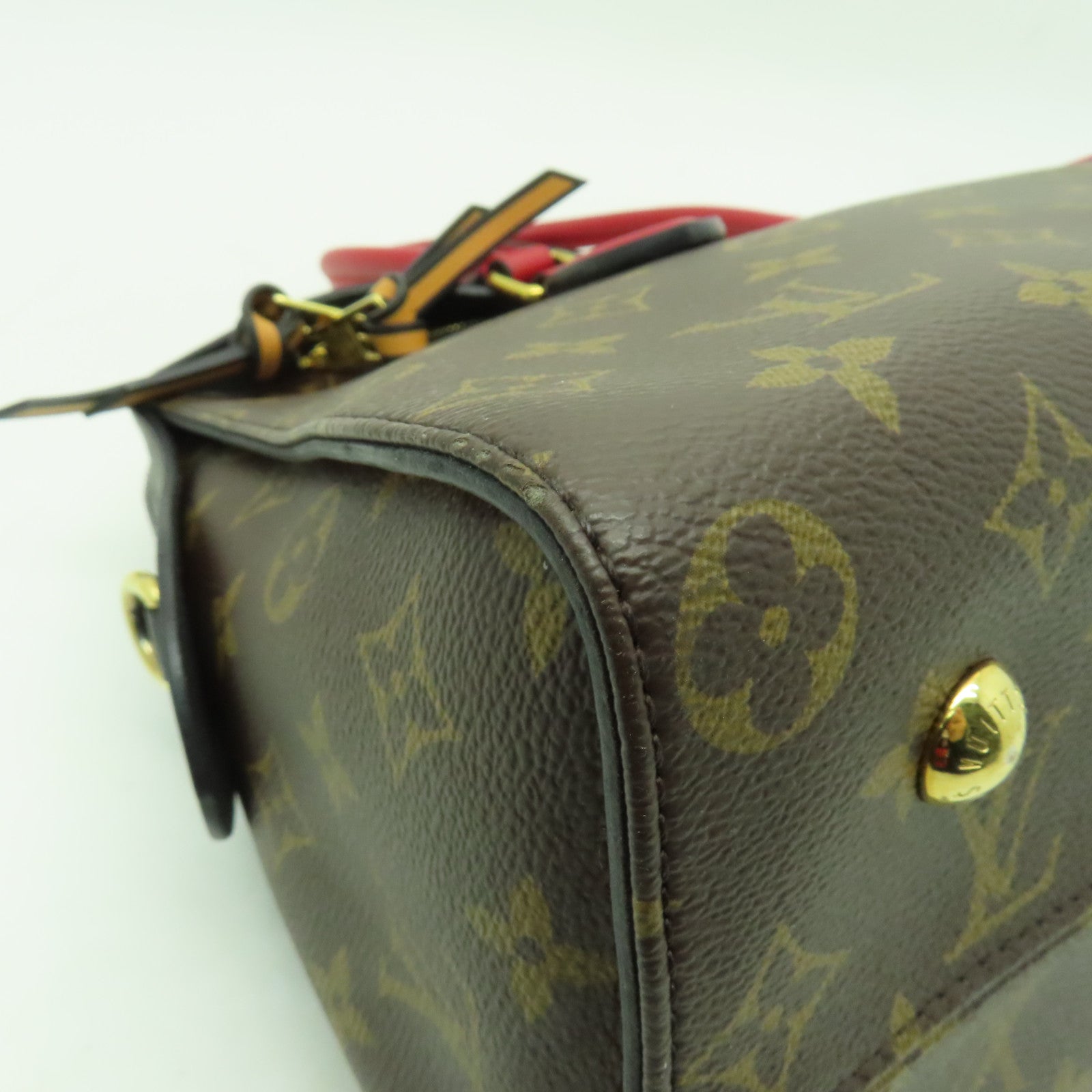 LOUIS VUITTON Monogram Tuileries金扣手挽肩背兩用袋棕色
