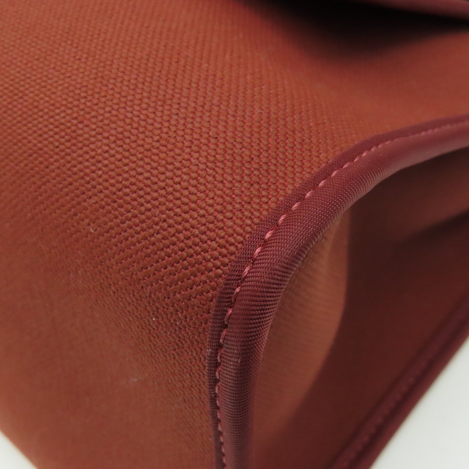 HERMES 帆布Herbag PM 2Way Shoulder Bag銀扣手挽肩背兩用袋Brique磚紅色