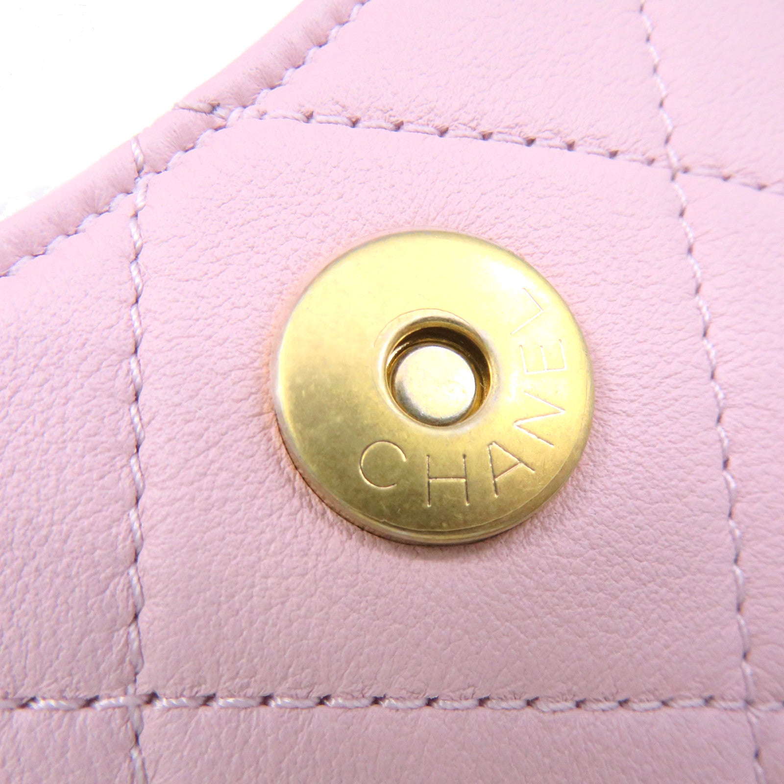 CHANEL 【激減優惠】菱格牛皮皮革Shoulder Bag肩背袋粉紅色