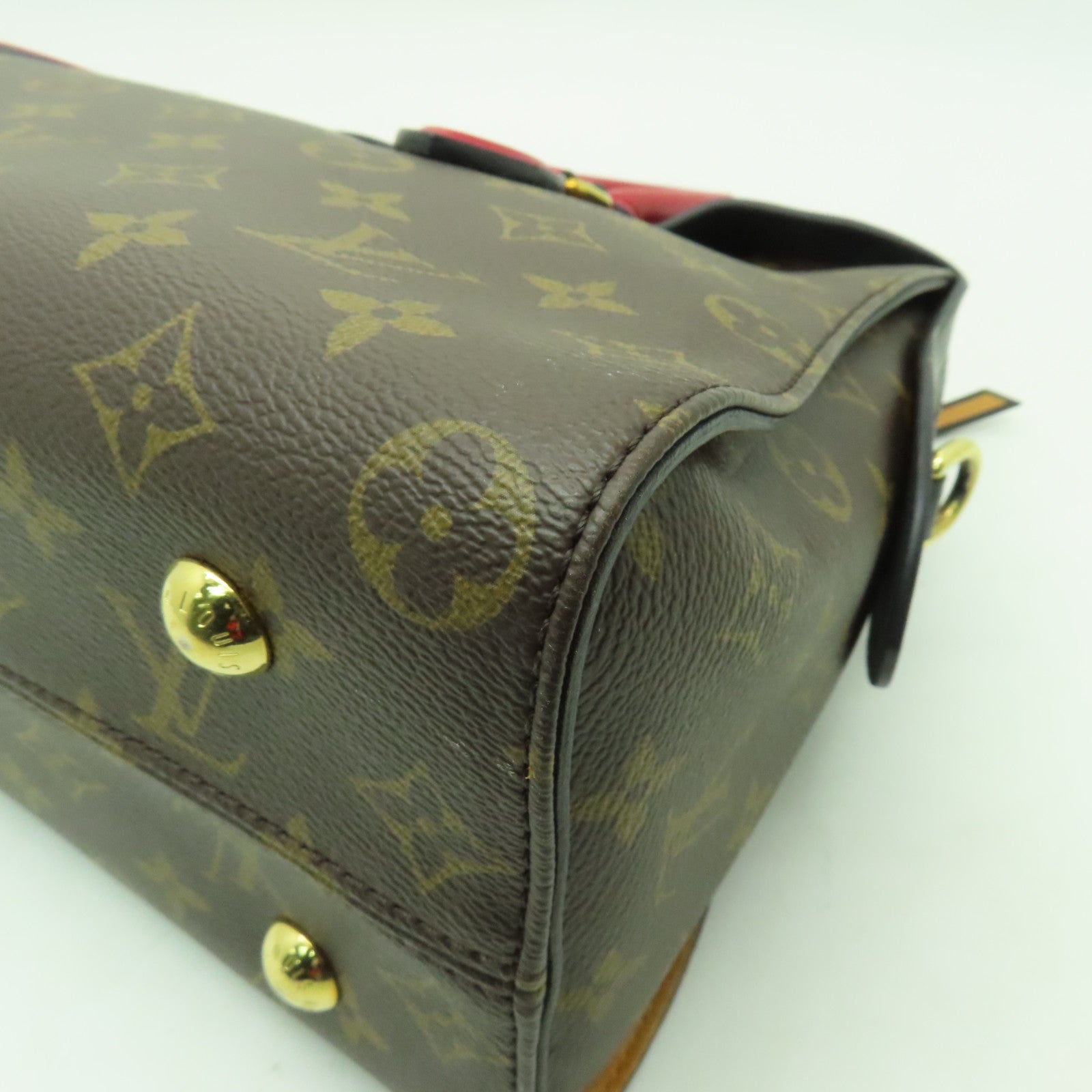 LOUIS VUITTON Monogram Tuileries金扣手挽肩背兩用袋棕色