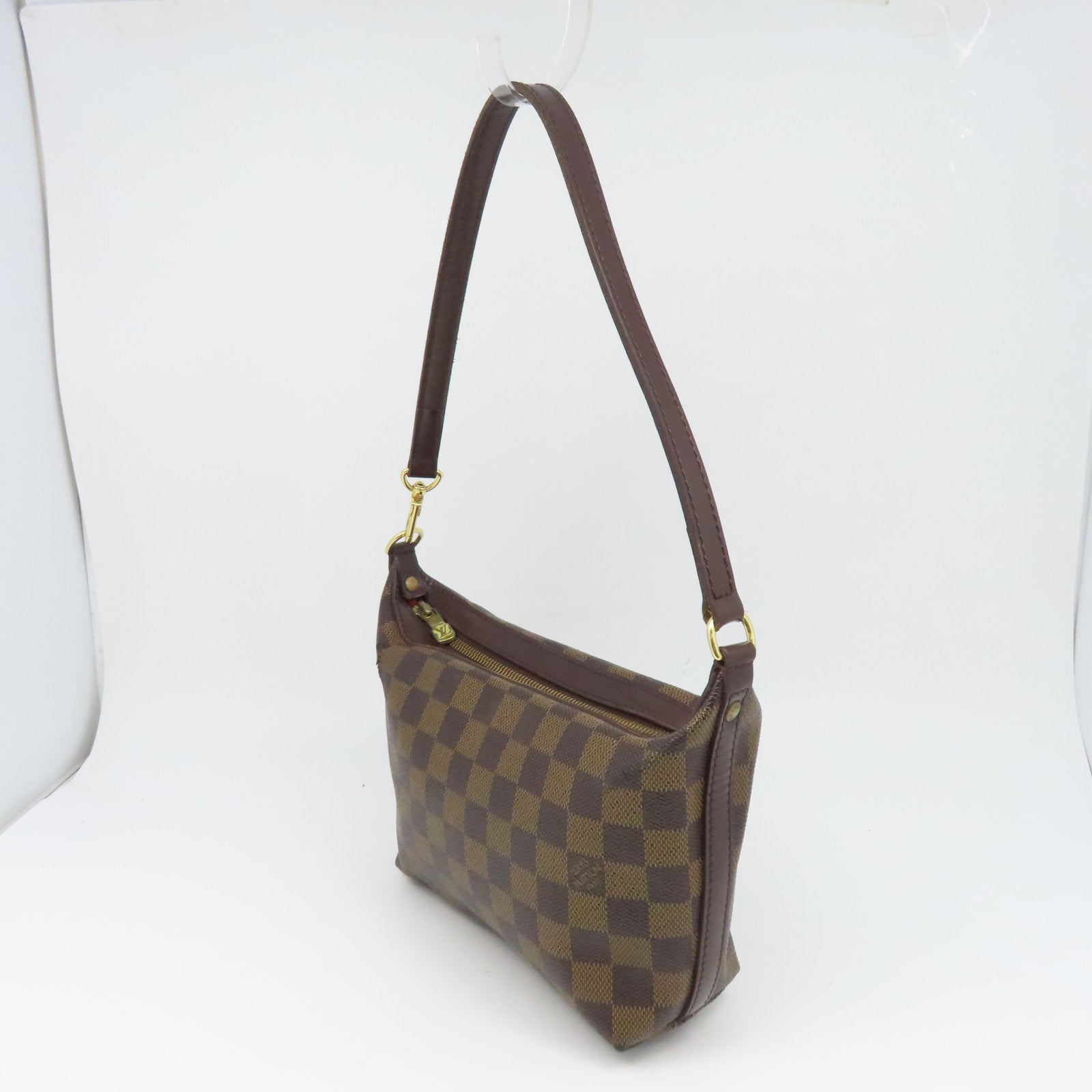 LOUIS VUITTON Damier Illovo PM金扣肩背袋啡色