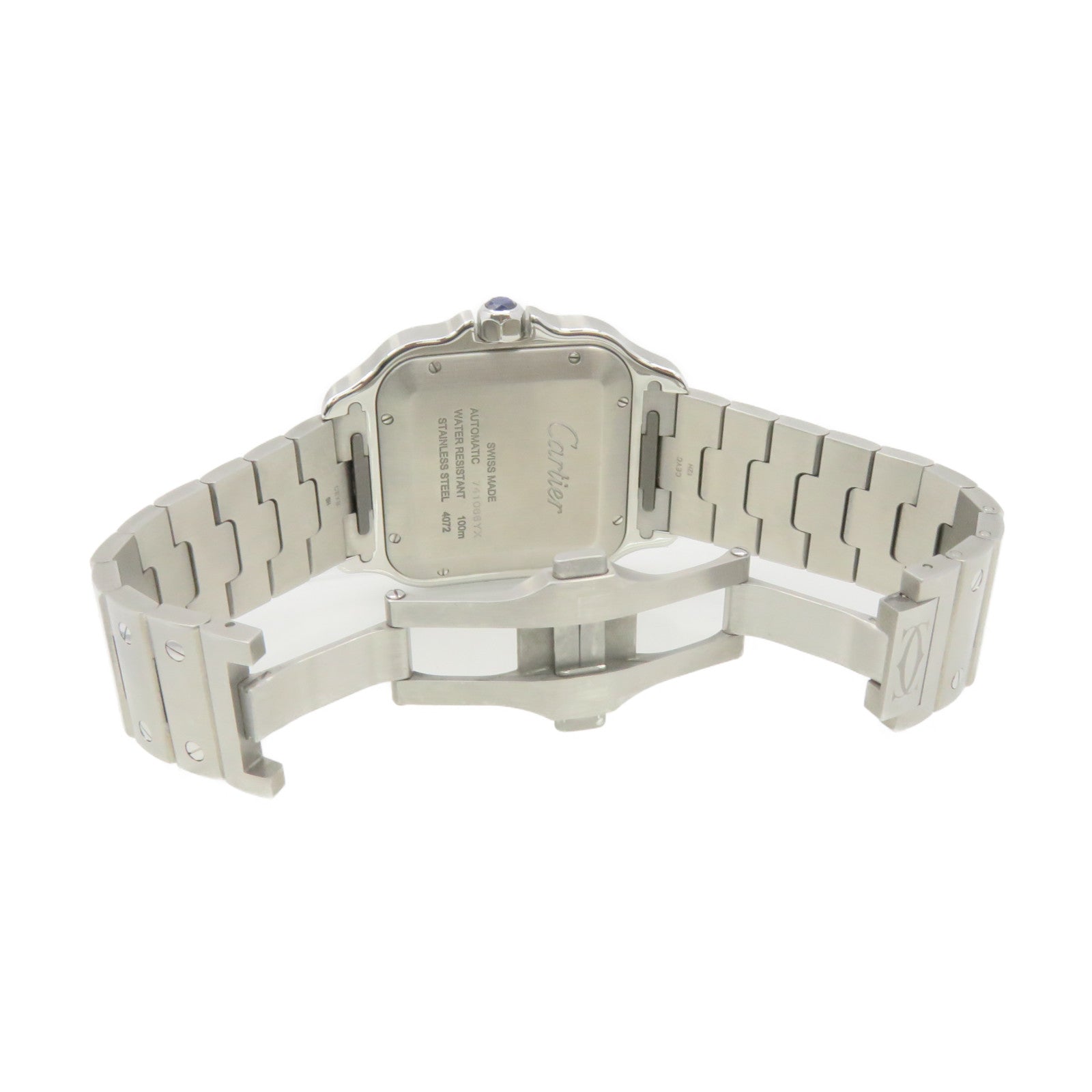 CARTIER Santos de Cartier Stainless Steel Watch Watch Automatic Movement Watch White/Silver