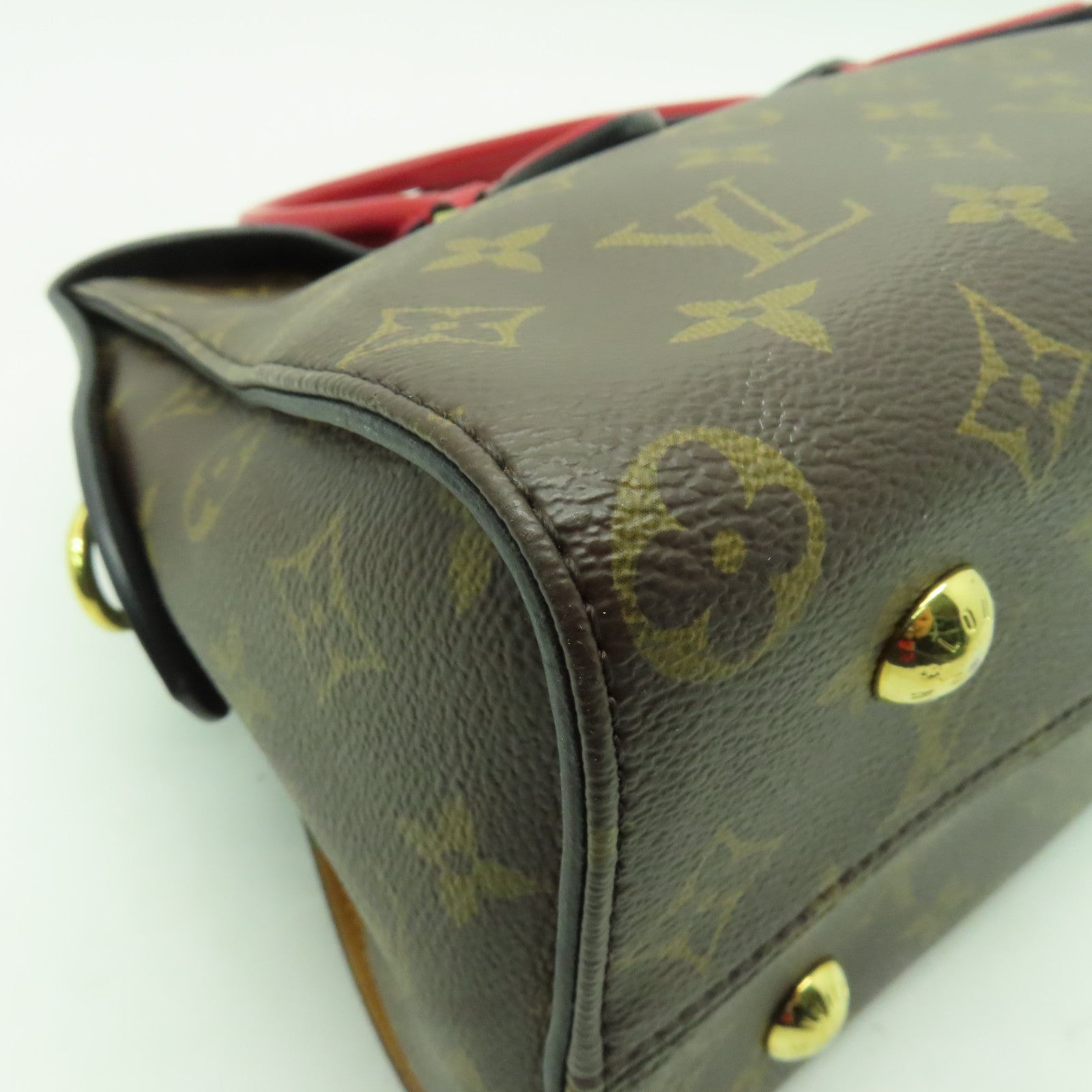 LOUIS VUITTON Monogram Tuileries金扣手挽肩背兩用袋棕色