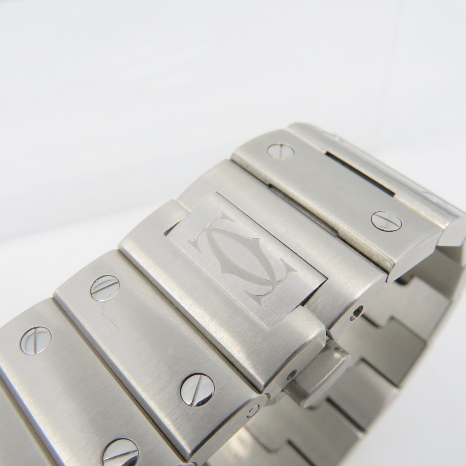 CARTIER Santos de Cartier Stainless Steel Watch Watch Automatic Movement Watch White/Silver