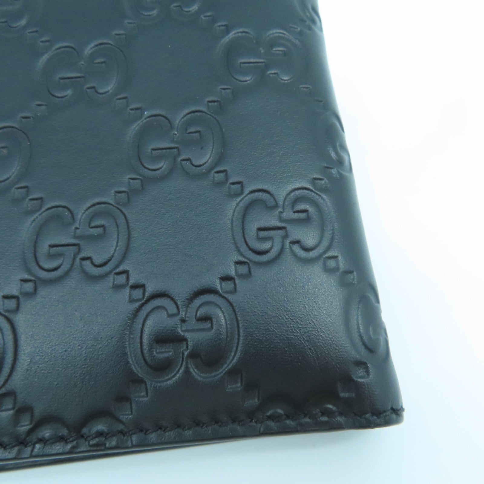 GUCCI 牛皮皮革Gucci Signature錢包黑色