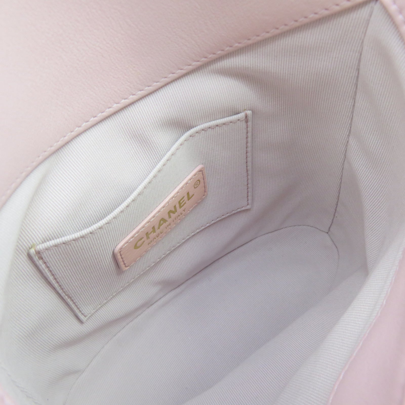 CHANEL 【激減優惠】菱格牛皮皮革Shoulder Bag肩背袋粉紅色