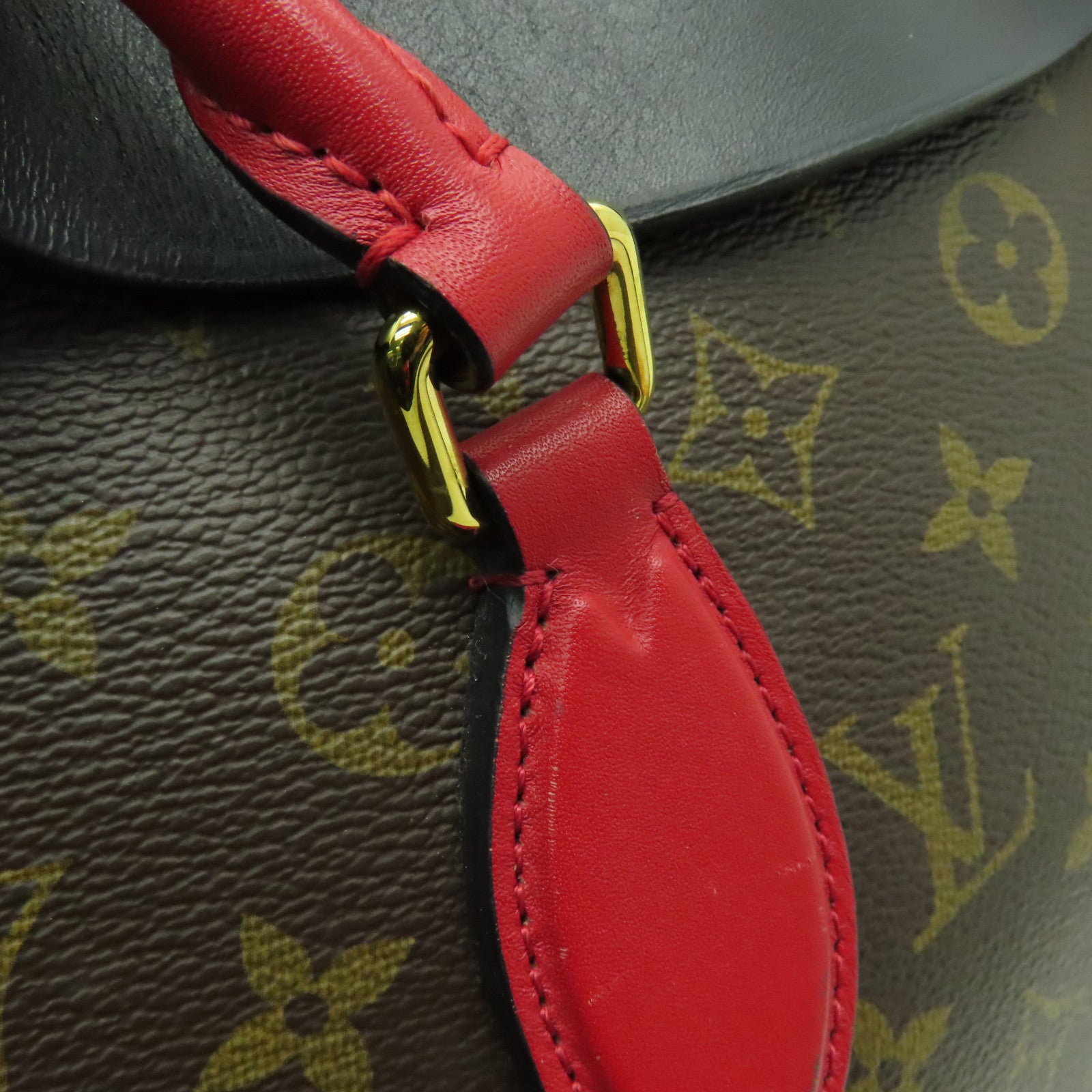 LOUIS VUITTON Monogram Tuileries金扣手挽肩背兩用袋棕色