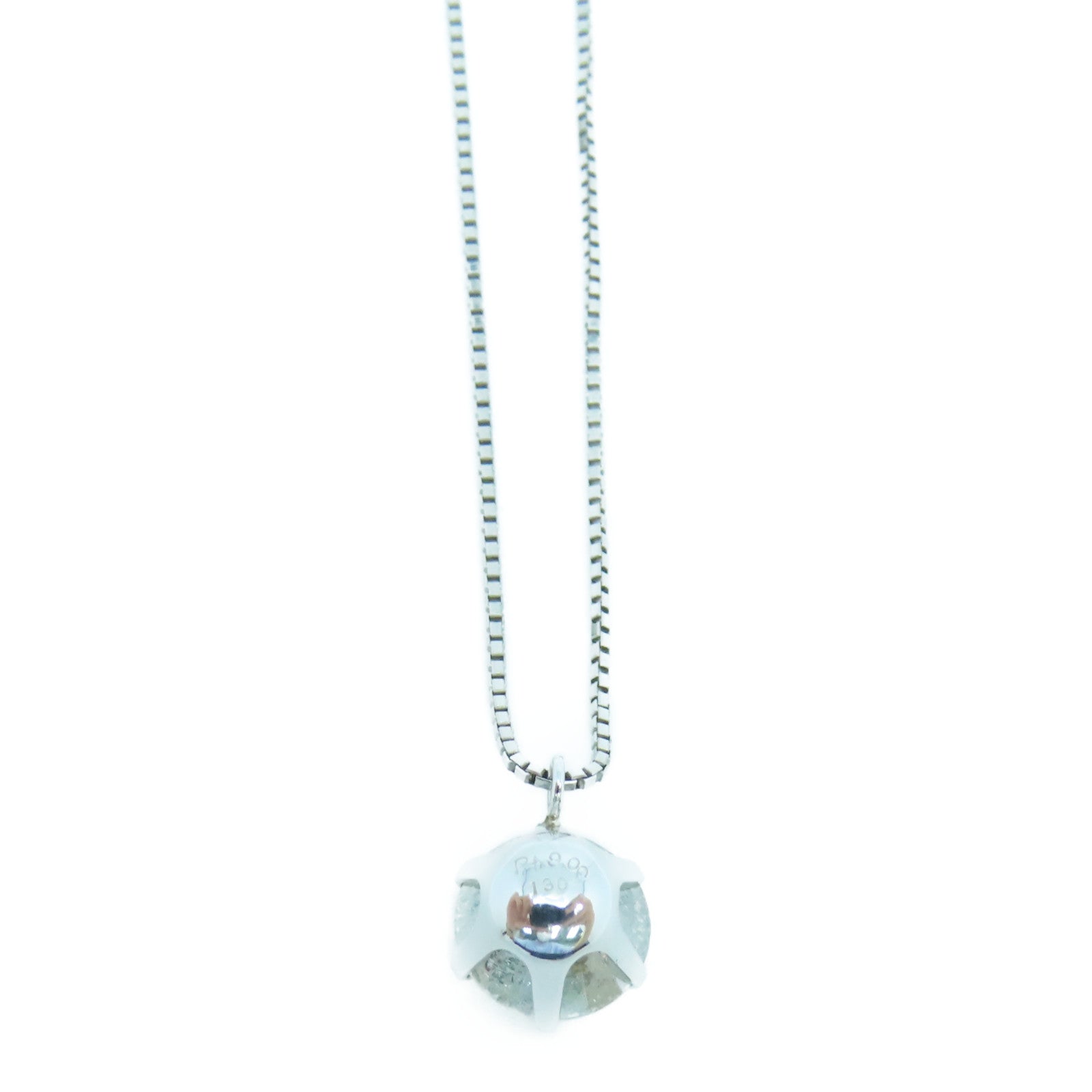 JEWELRY Platinum 900/850 Diamond Necklace 2.80g 1.30ct Diamond Necklace