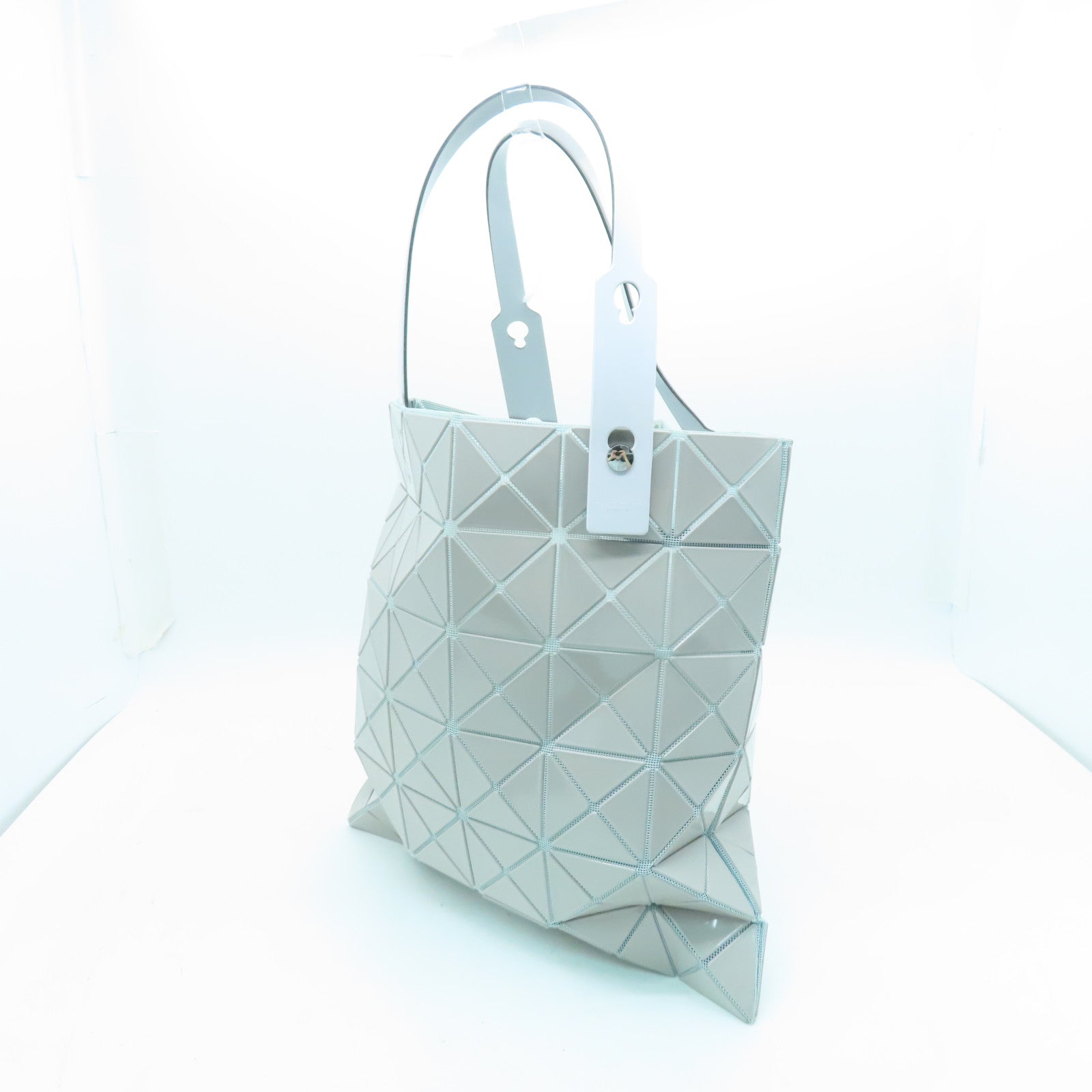 ISSEY MIYAKE PVC Bao Bao银扣手挽袋灰色