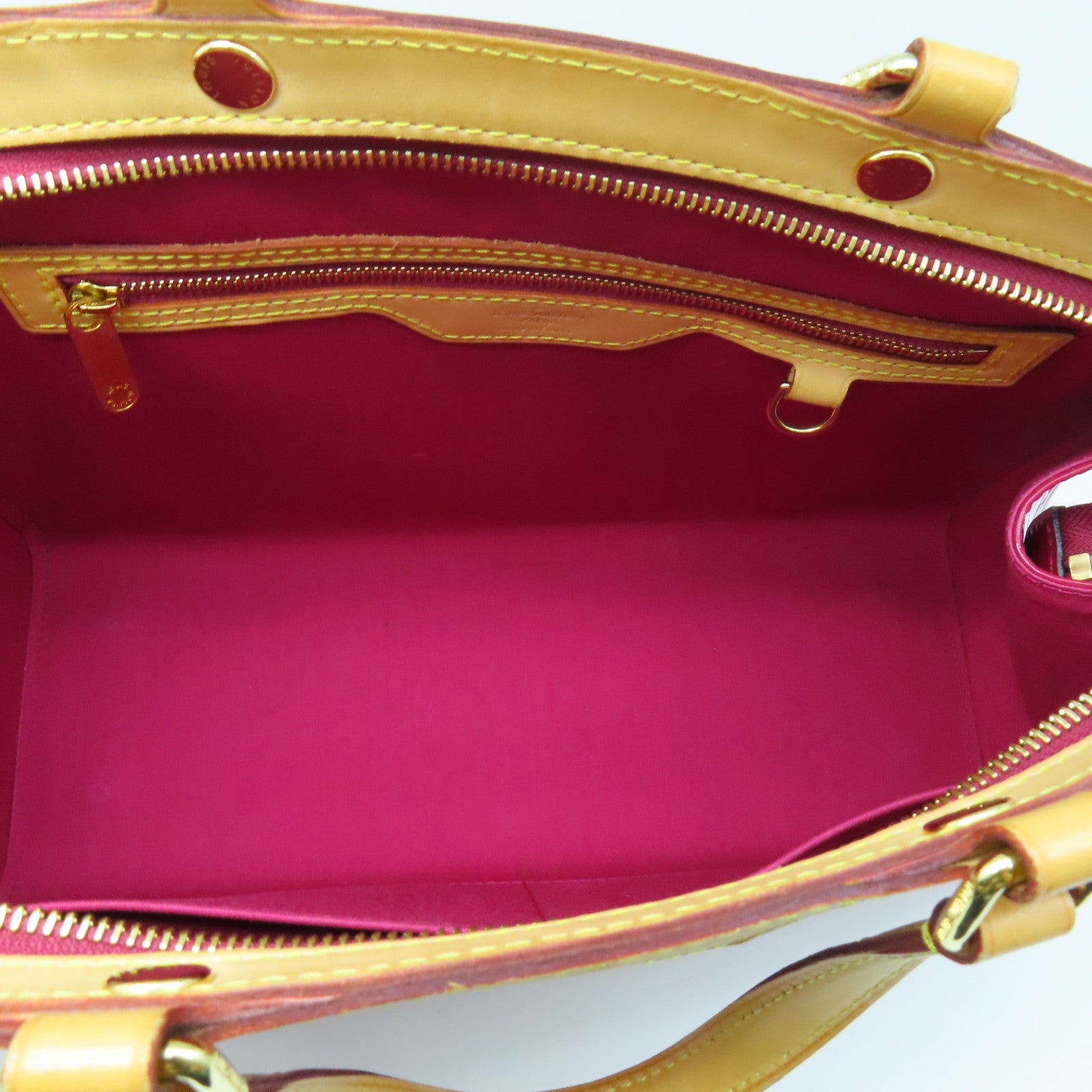 LOUIS VUITTON Monogram Vernis Brea MM金扣手挽肩背两用袋红色